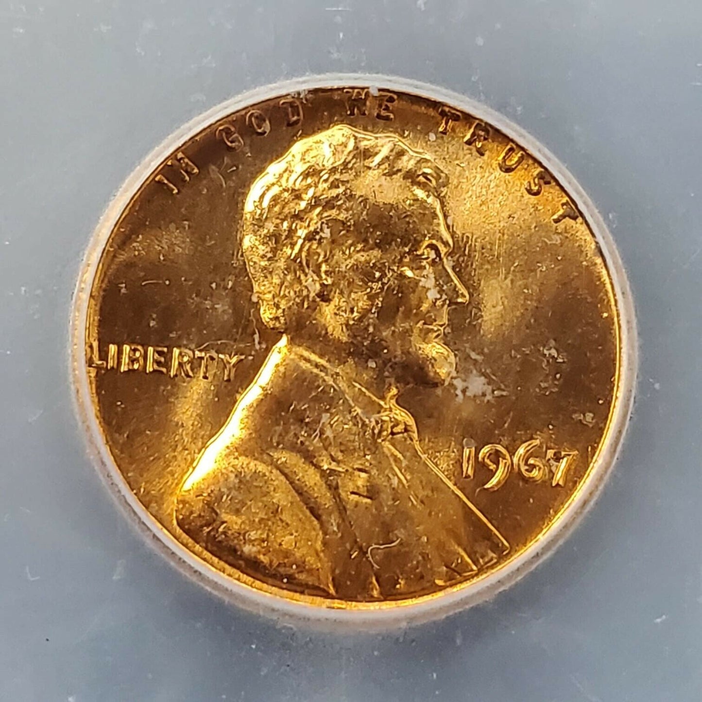 1967 P Lincoln Memorial Cent Penny Coin Vintage Retro ICG MS67 RD Red GEM BU