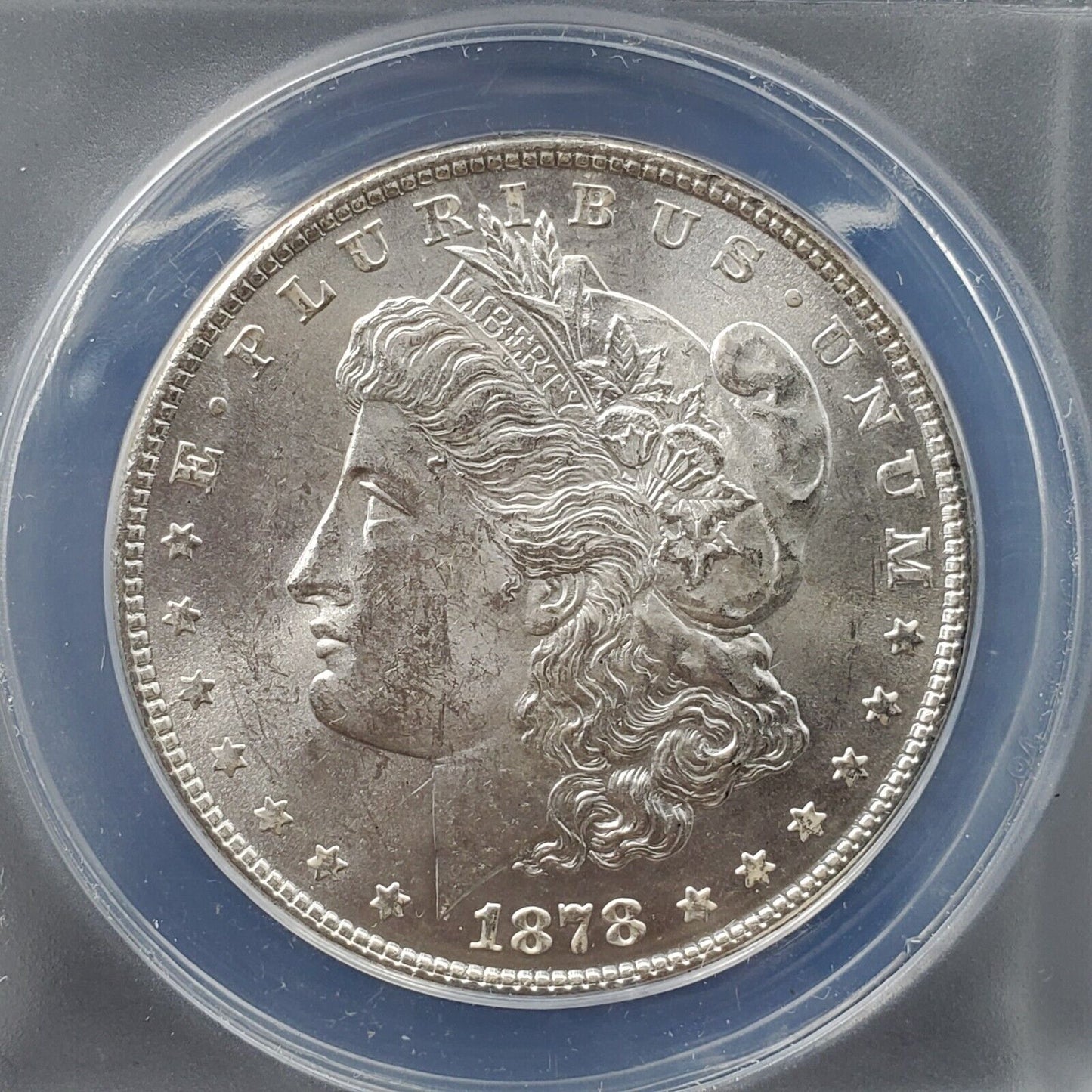 1878 P Morgan Silver Dollar Variety Coin ANACS MS62 VAM-14.1A ALLEGATOR EYE VAM