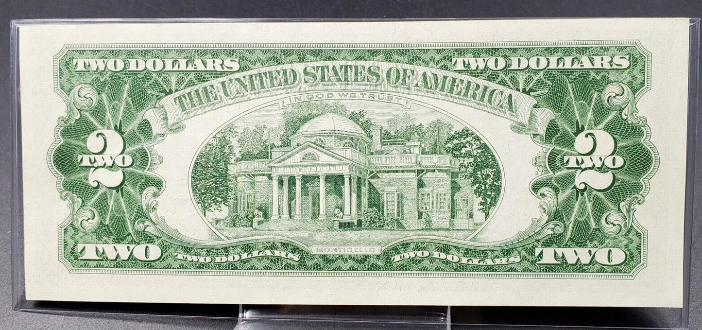 1963 $2 Red Seal Legal Tender Uncirculated Note MATCHING # 3 BLOCK PLATE NUMBERS