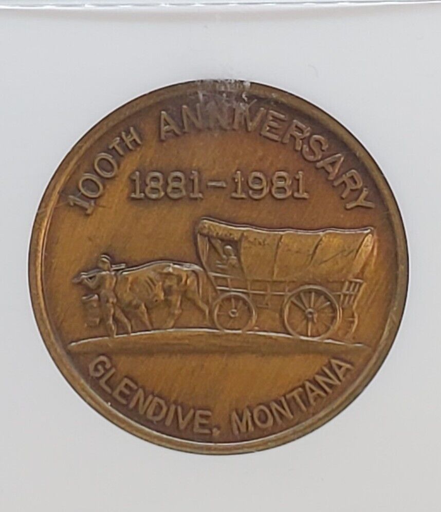 1981 MO Good for $1 GLENDIVE CENTENNIAL NGC Medal MS65 Bronze So Called Dollar