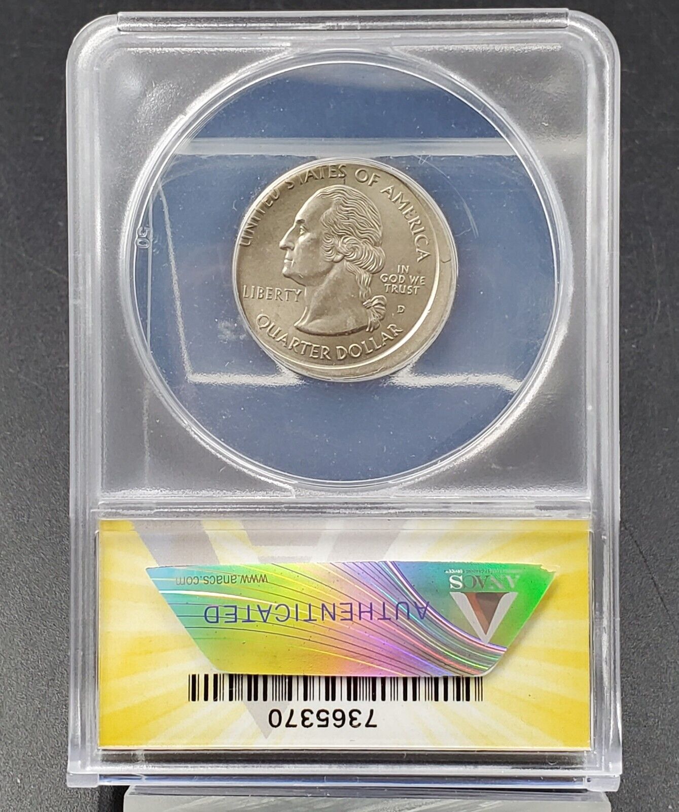 1999 D 25c CONNECTICUT Quarter ANACS MS63 STRUCK 10% OFF CENTER