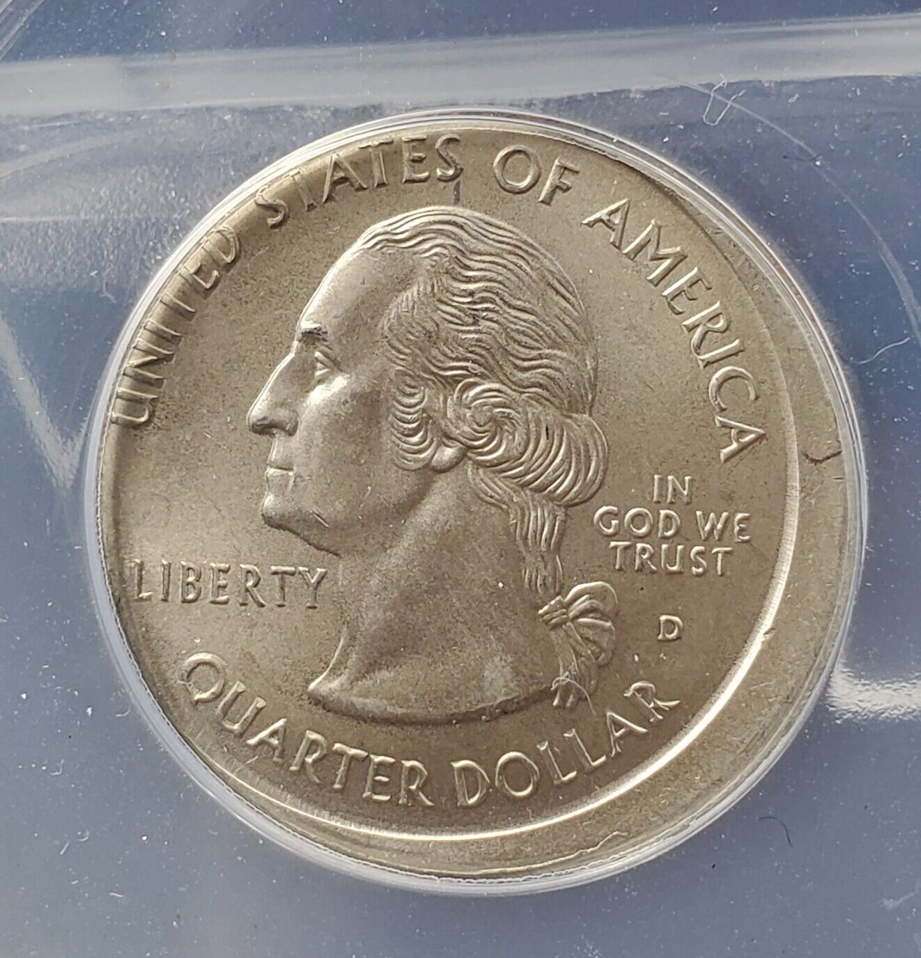 1999 D 25c CONNECTICUT Quarter ANACS MS63 STRUCK 10% OFF CENTER