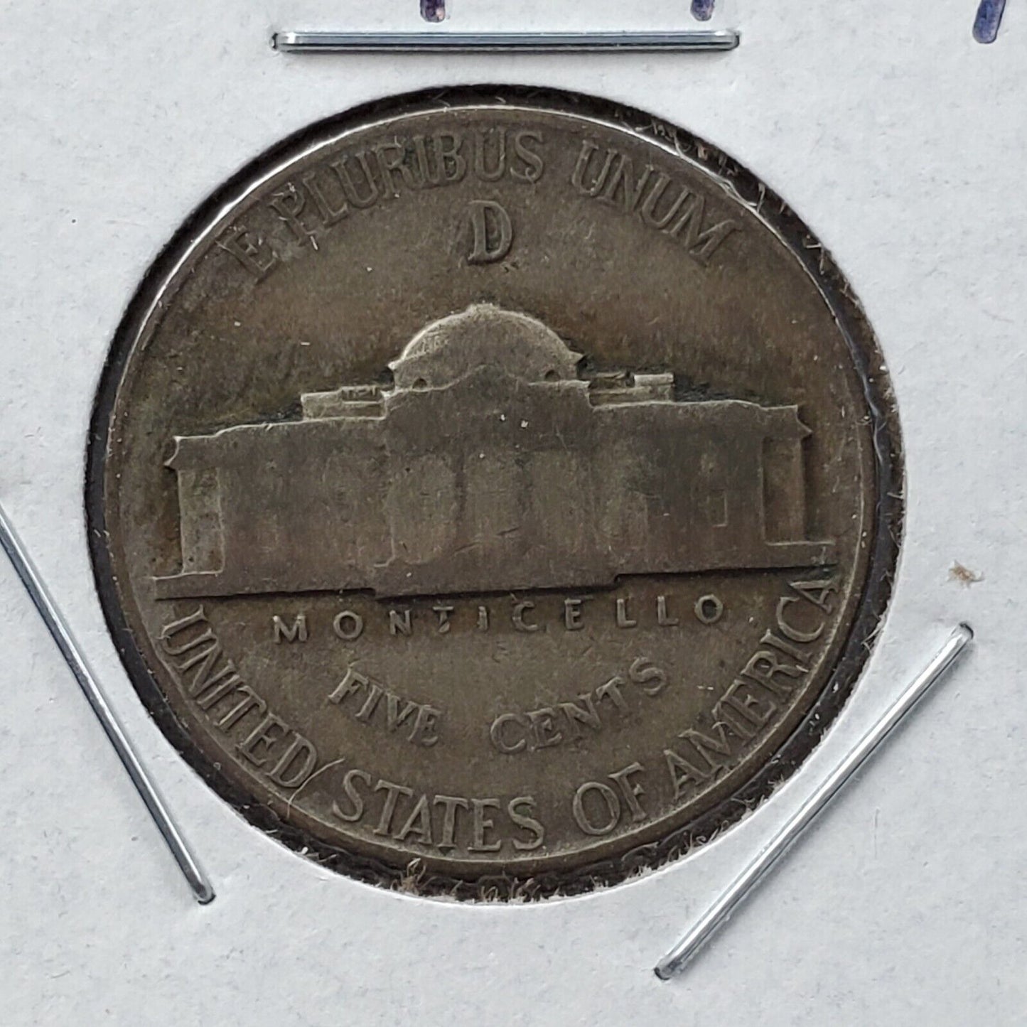1945 D Jefferson Silver WW2 World War Two Nickel Coin RPM Variety