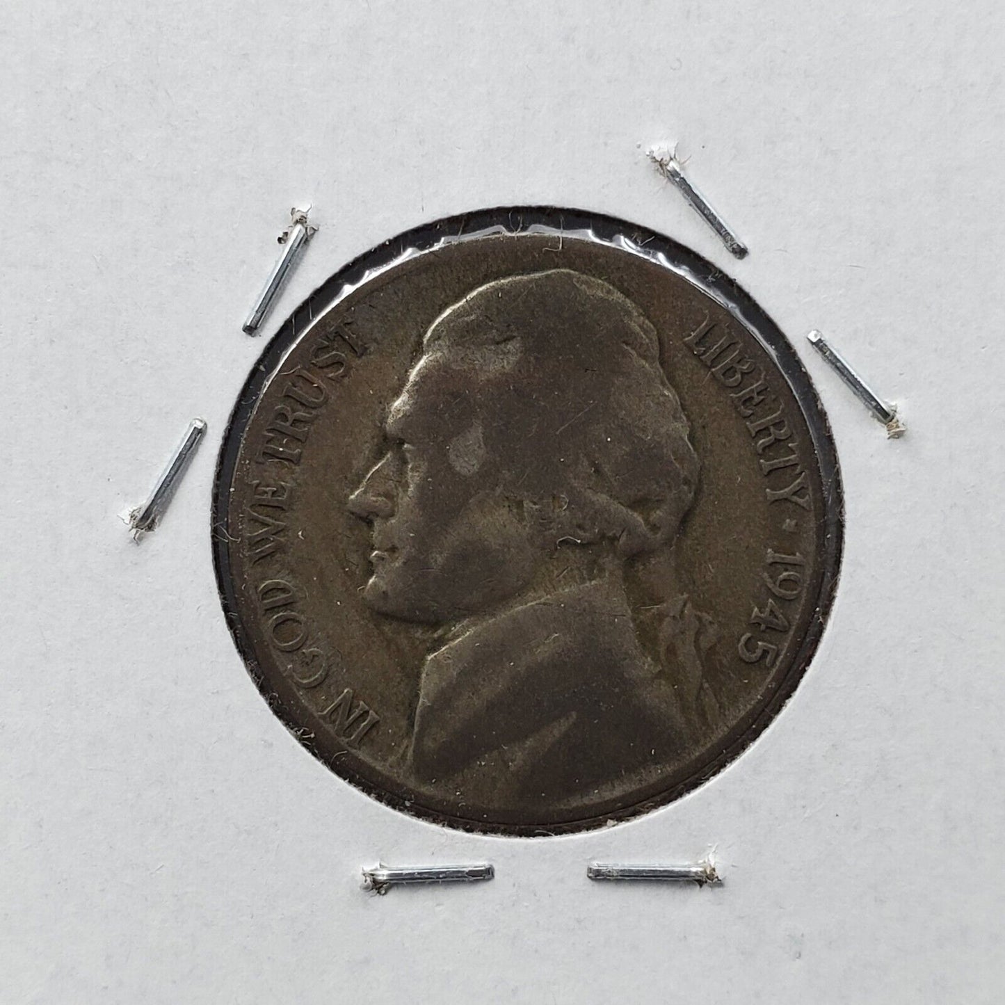 1945 D Jefferson Silver WW2 World War Two Nickel Coin RPM Variety