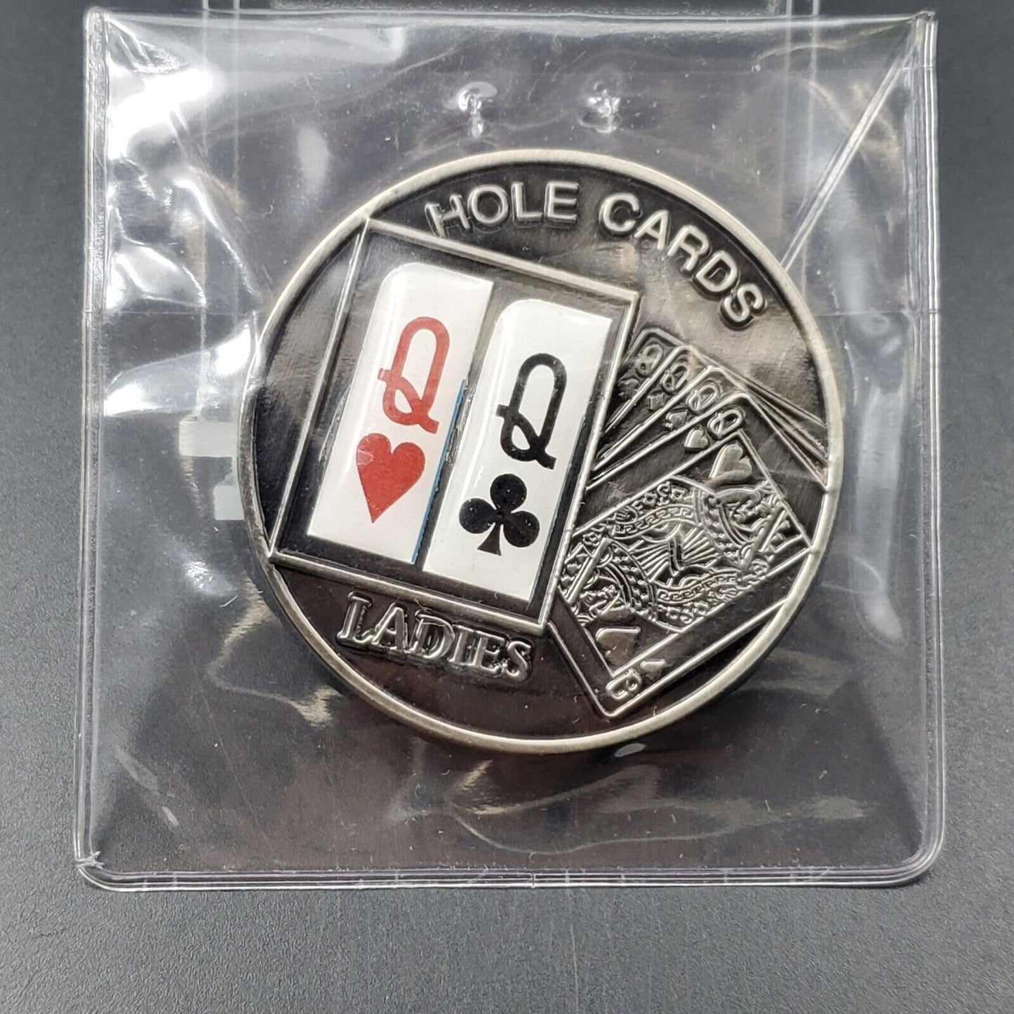 Palau Poker Hole Cards Queens Heart Club Texas Hold Em $1 Pair Ladies Luck