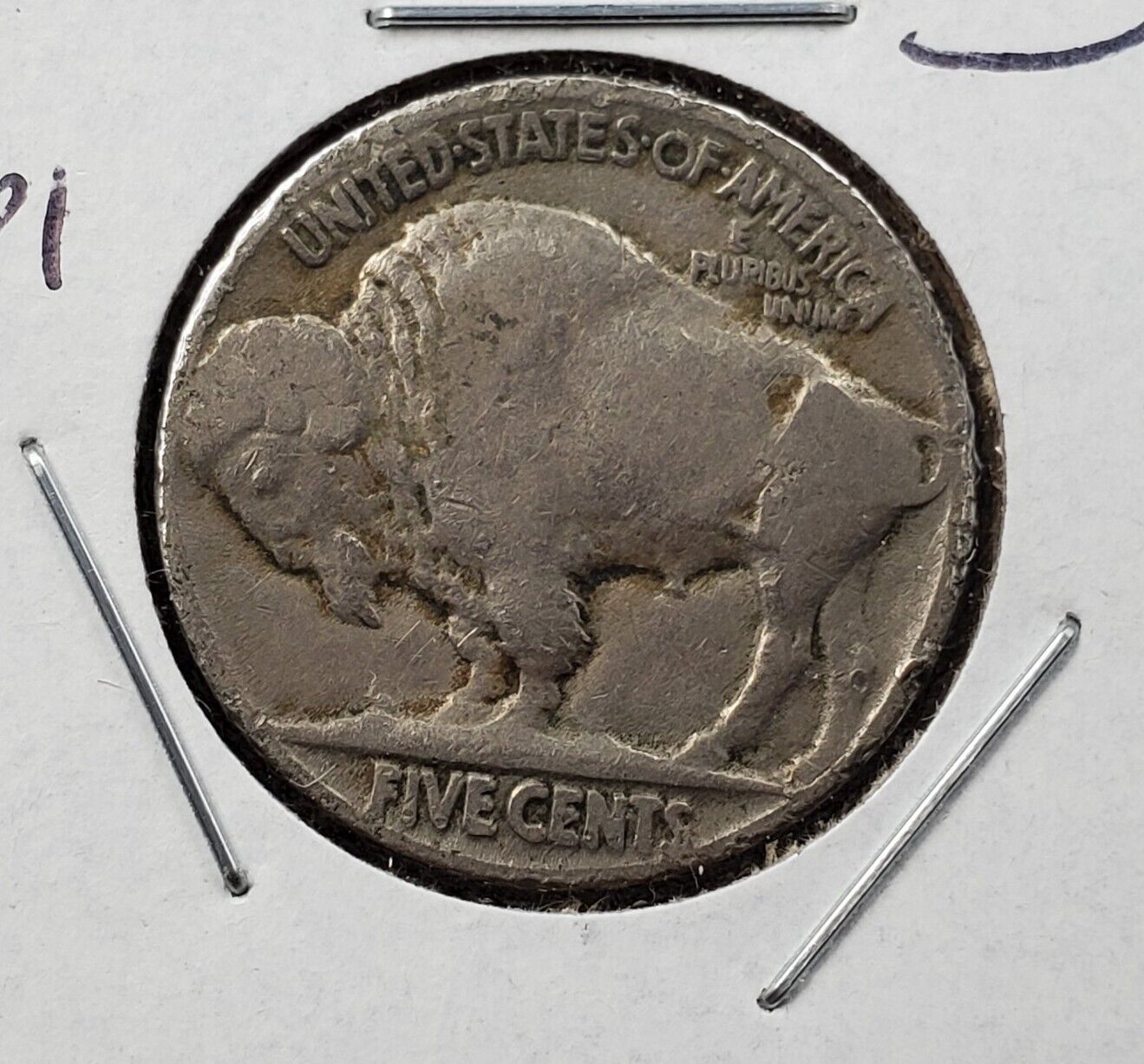 1935 Buffalo 5c Indian Nickel Double Die Reverse Variety FS-801 VF Very Fine
