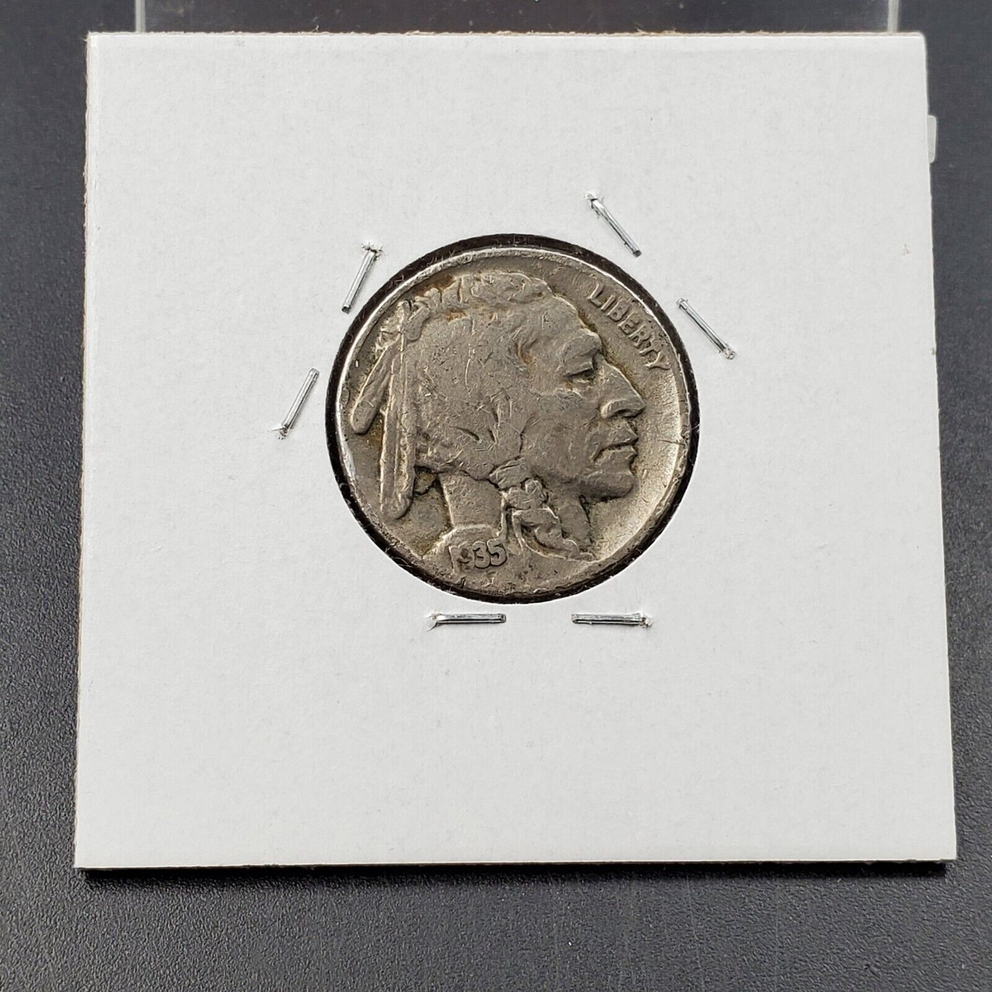 1935 Buffalo 5c Indian Nickel Double Die Reverse Variety FS-801 VF Very Fine
