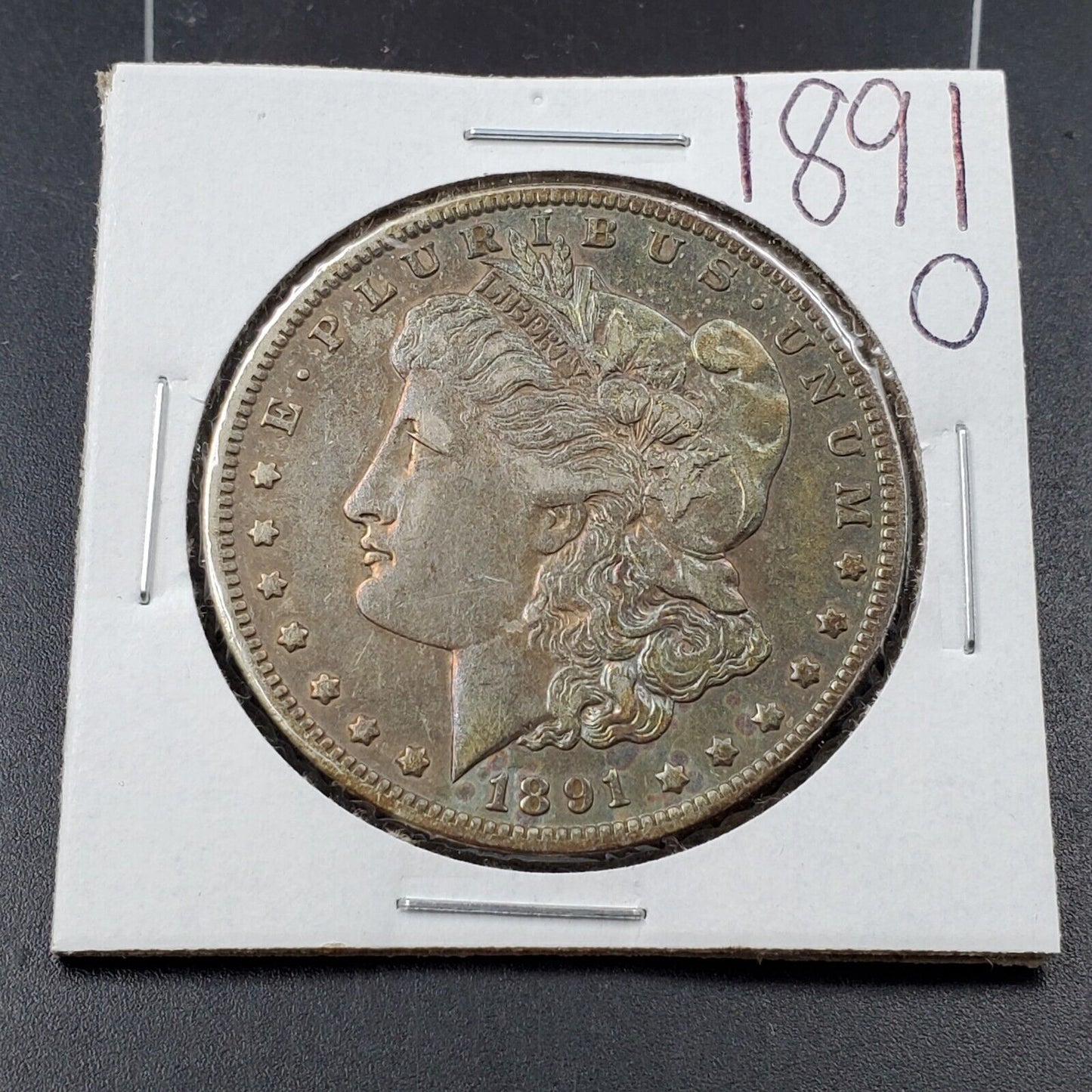 1891 O $1 Morgan Silver Eagle Dollar Coin XF EF Extra Fine Neat Toning Toner