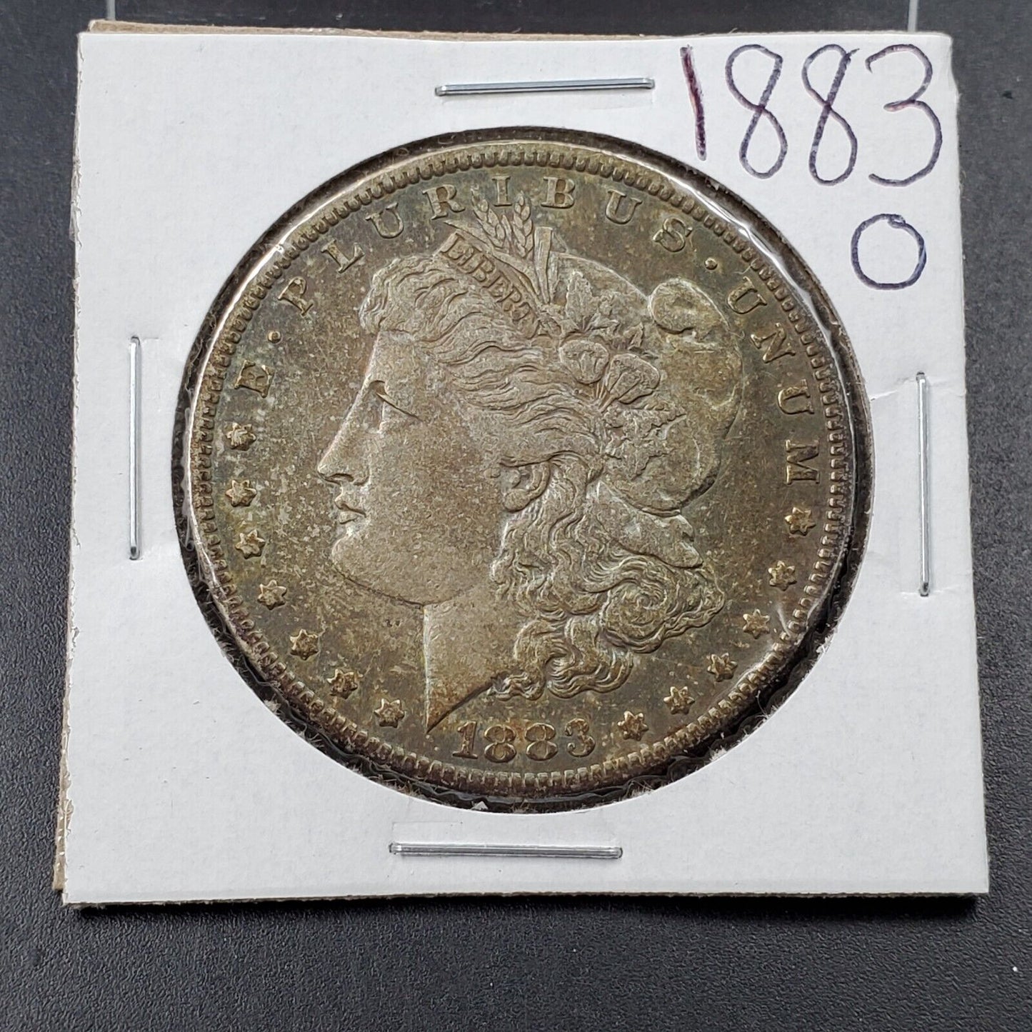 1883 O $1 Morgan Eagle Silver Dollar Coin XF EF Extra Fine Neat Toning Toner