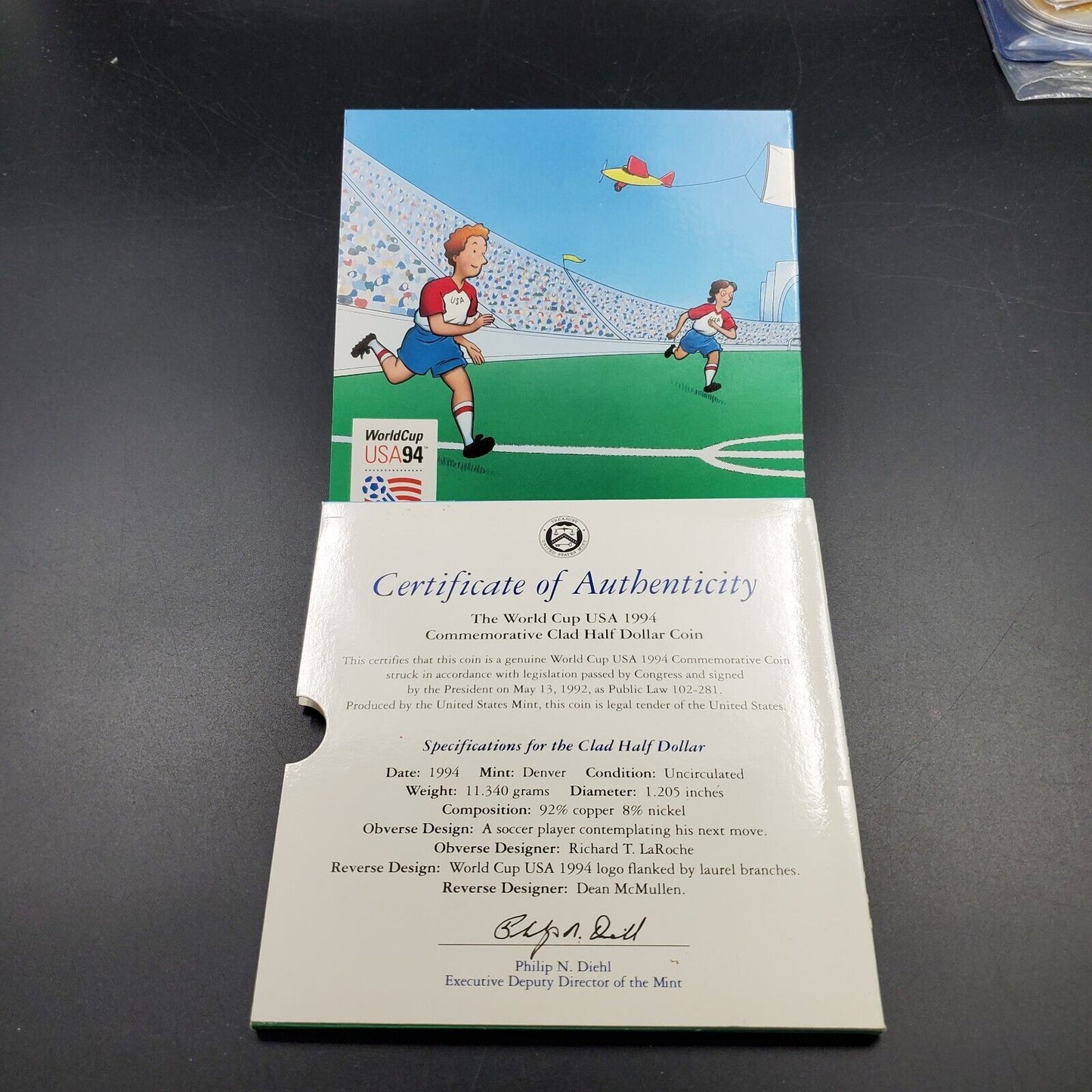 1994 D World Cup USA BU Half Dollar Coin Young Collector's Edition OGP