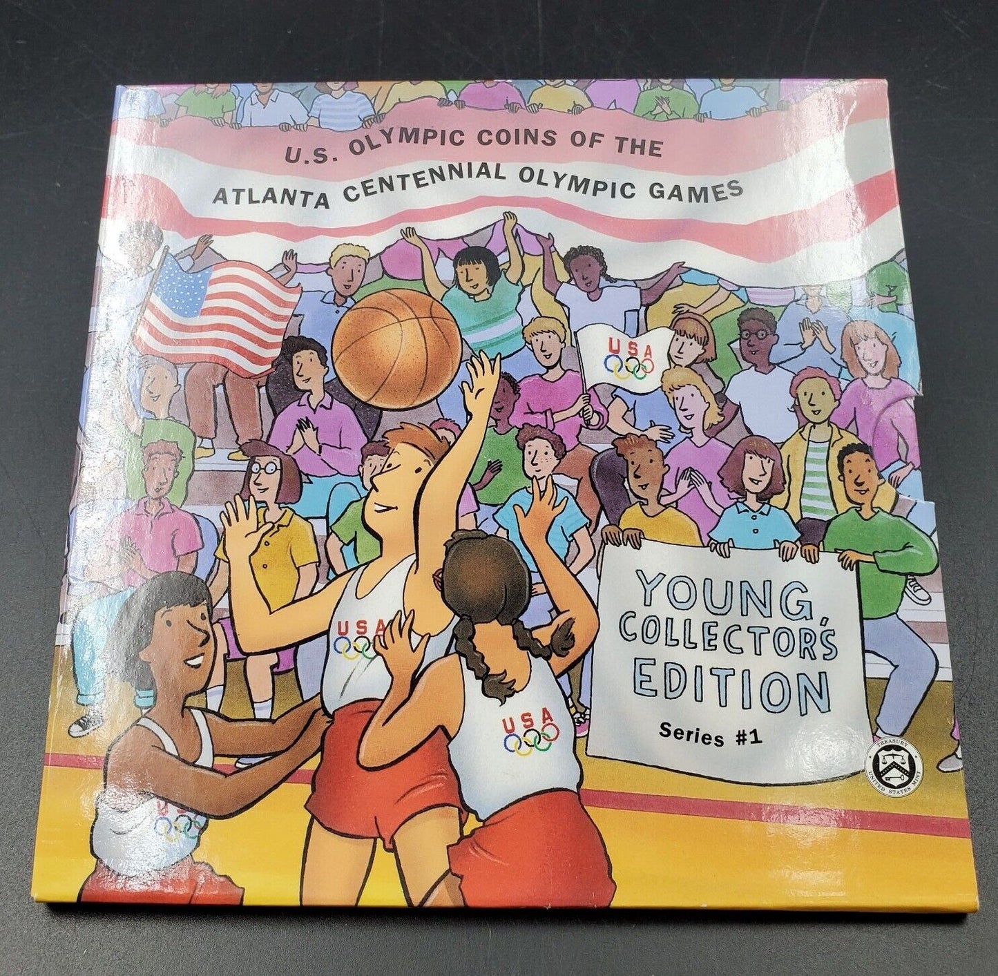 1995 Basketball Atlanta Olympic Half Dollar US Mint Young Collector Coin OGP
