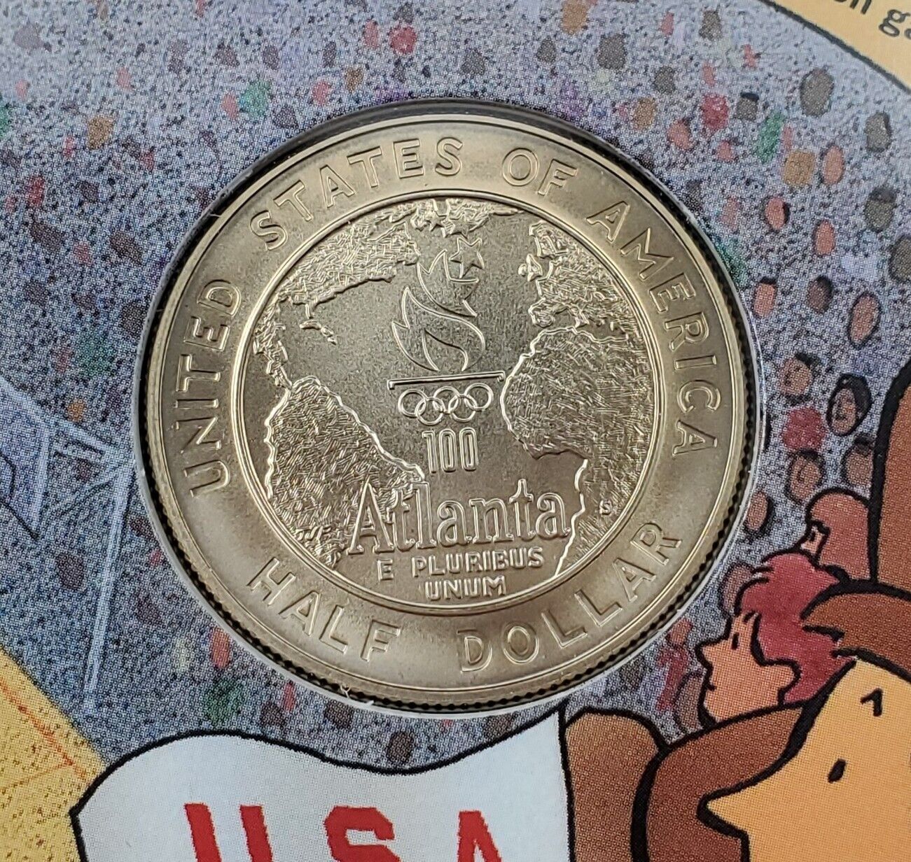 1995 Basketball Atlanta Olympic Half Dollar US Mint Young Collector Coin OGP