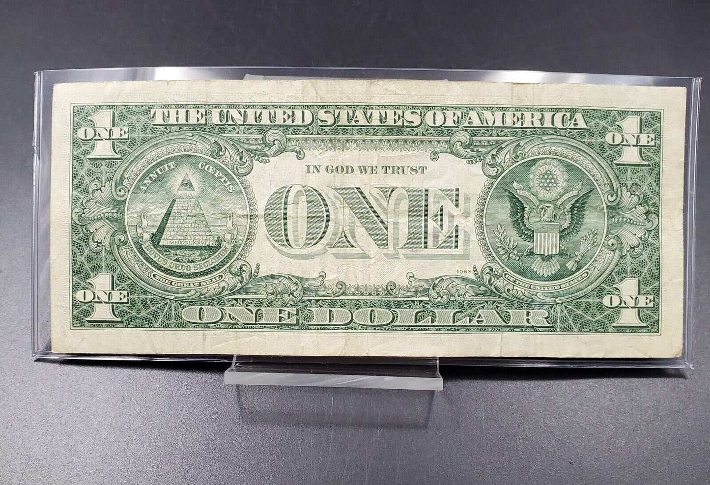1963 B $1 Barr Signature Federal Reserve Note FRN Green Seal Circulated