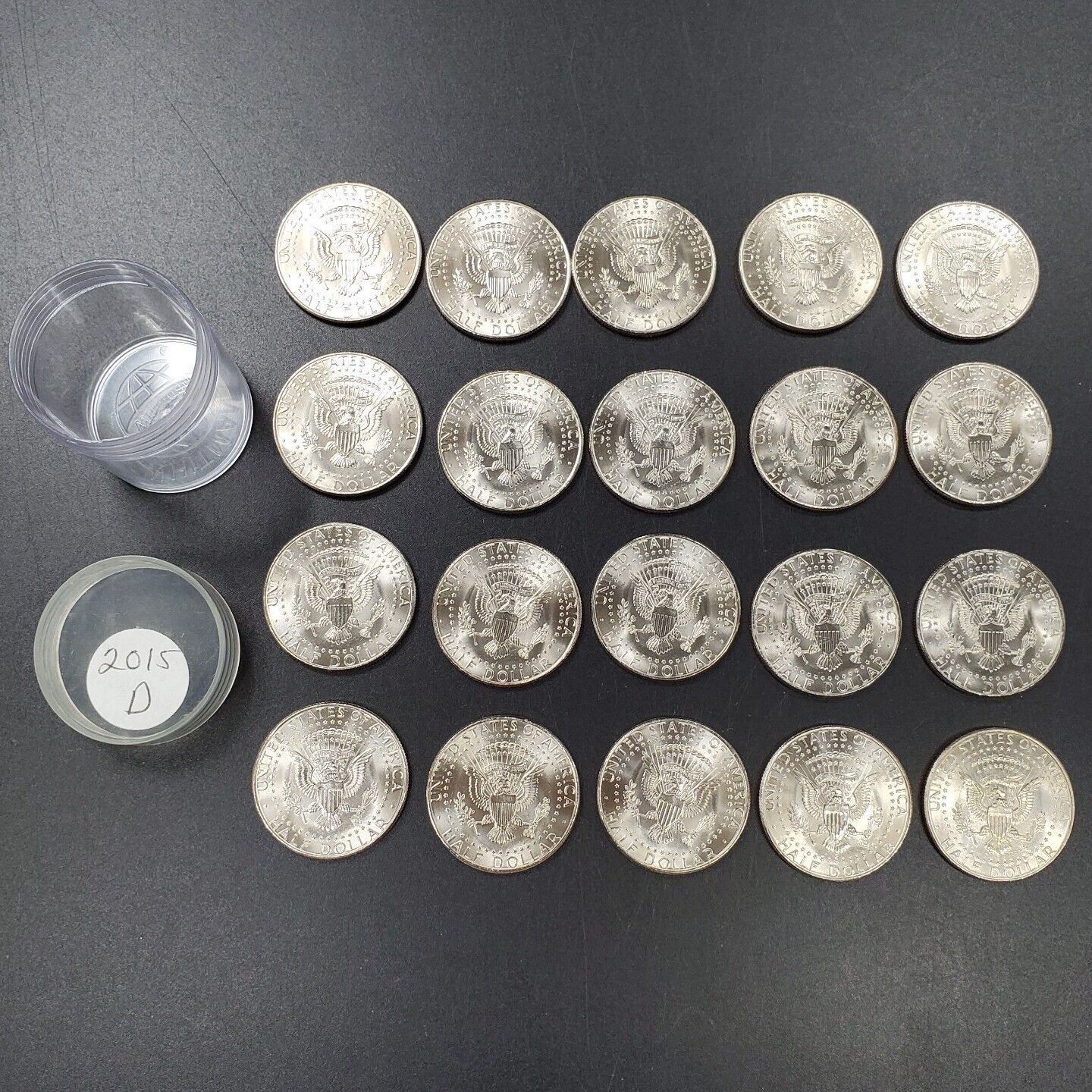 2015 D CHOICE / GEM BU Kennedy Half Dollar Roll Clad 50c 20 Coins
