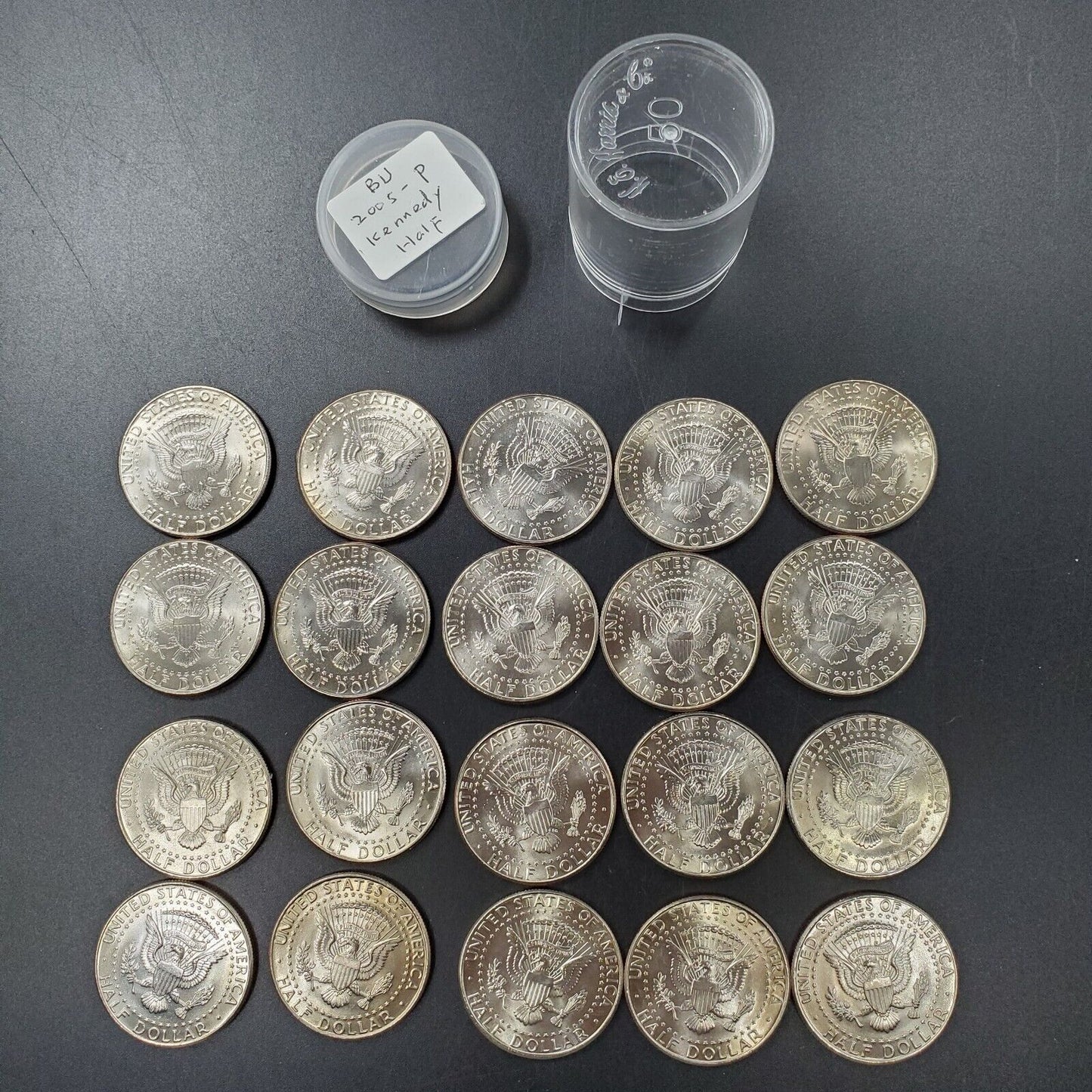 2005 P 20 x 50c Average BU Uncirculated Kennedy Half Dollar Coin Roll