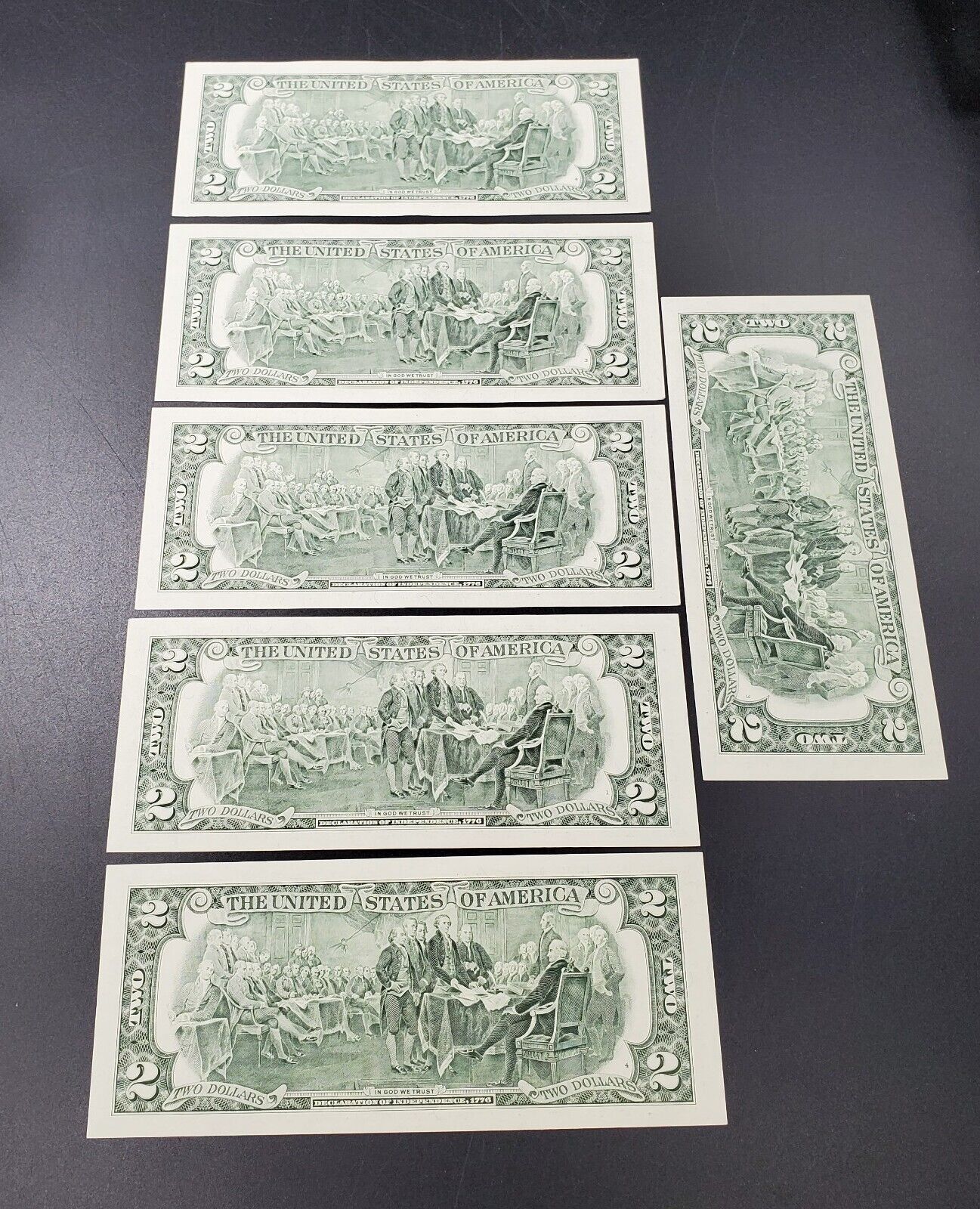 6 CONSECUTIVE $2 1995 FRN FEDERAL RESERVE NOTE CH UNC GREEN SEAL ESTATE LOT
