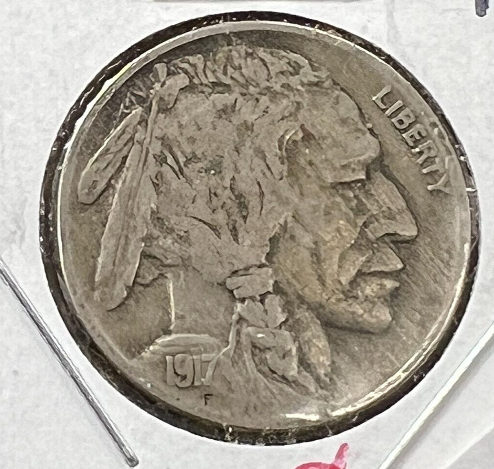 1917 Buffalo Indian Head Nickel Coin Choice Fine / VF