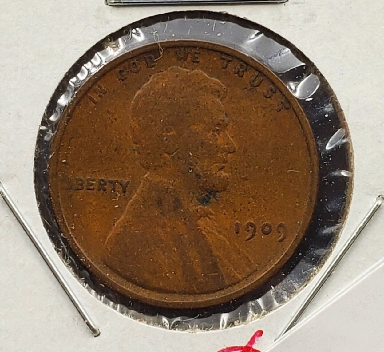 1909 P VDB Lincoln Wheat Cent Penny Coin VG Very Good Circ 1st year of type #A