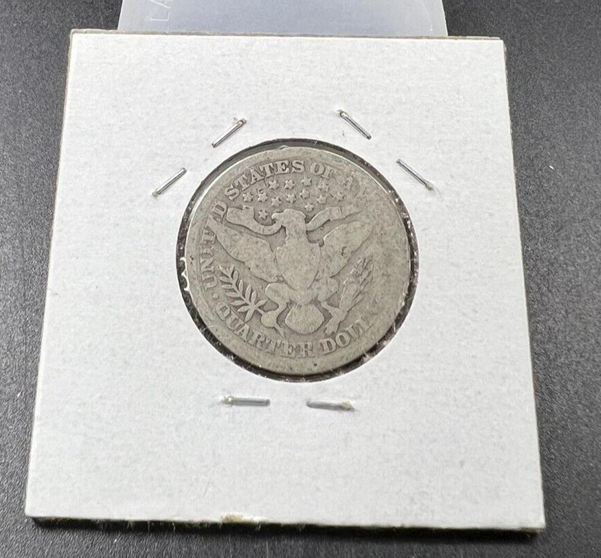 1897 P Barber Silver Quarter Coin Choice AG / Good Full Date
