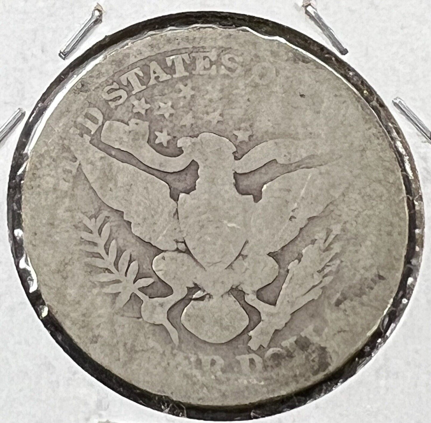 1894 P Barber Silver Eagle Quarter Coin AG About Good #A