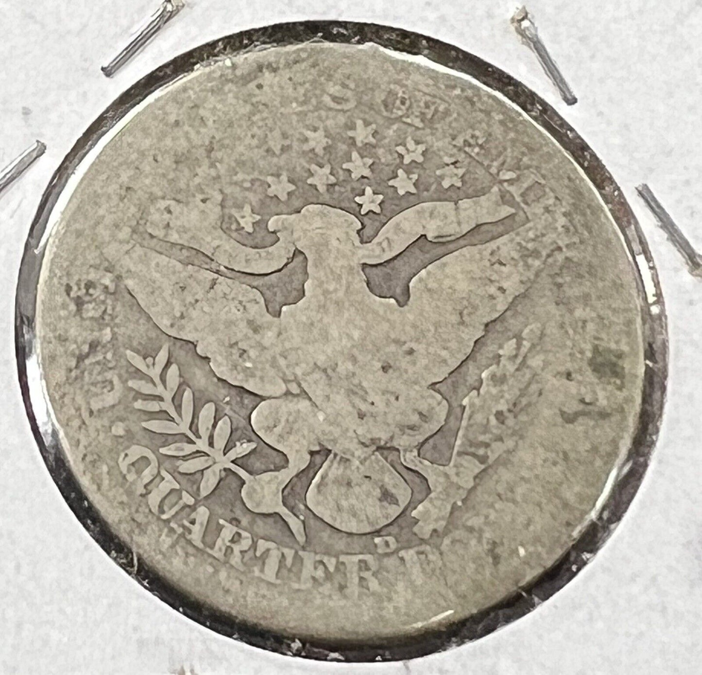 1913 D Barber Silver Quarter Coin AG About Good Circ Semi key date