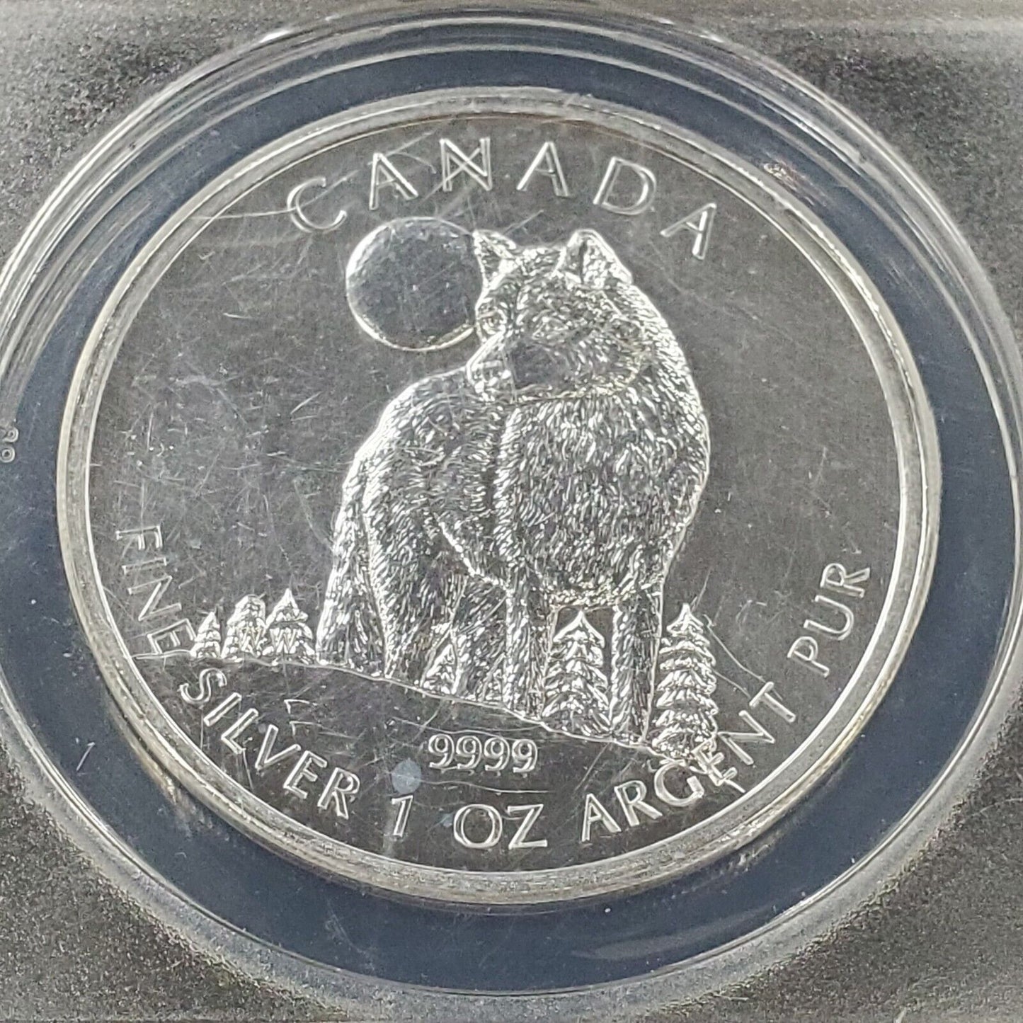 2011 $5 Canada 1 oz .9999 Silver Wolf Animal Coin MS70 Perfect Grade Certified