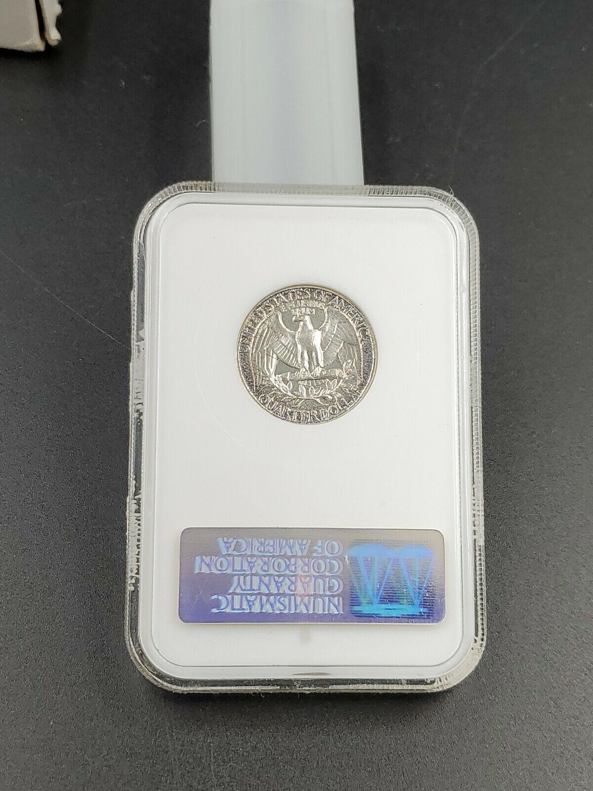 1961 P 25c Washington Silver Quarter Coin Proof PF68 Cameo NGC Fat Holder Brown