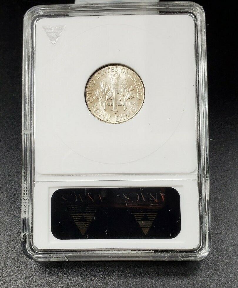 1946 D Roosevelt Silver Dime Coin Variety ANACS MS64 Breen-3700 DDR 008 DMR-017