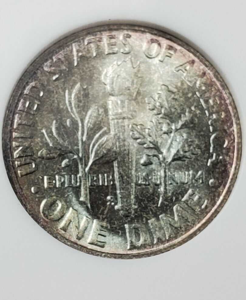 1947 S Roosevelt Dime Coin Variety ANACS MS64 Breen-3702 Trumpet Tail Mint Mark
