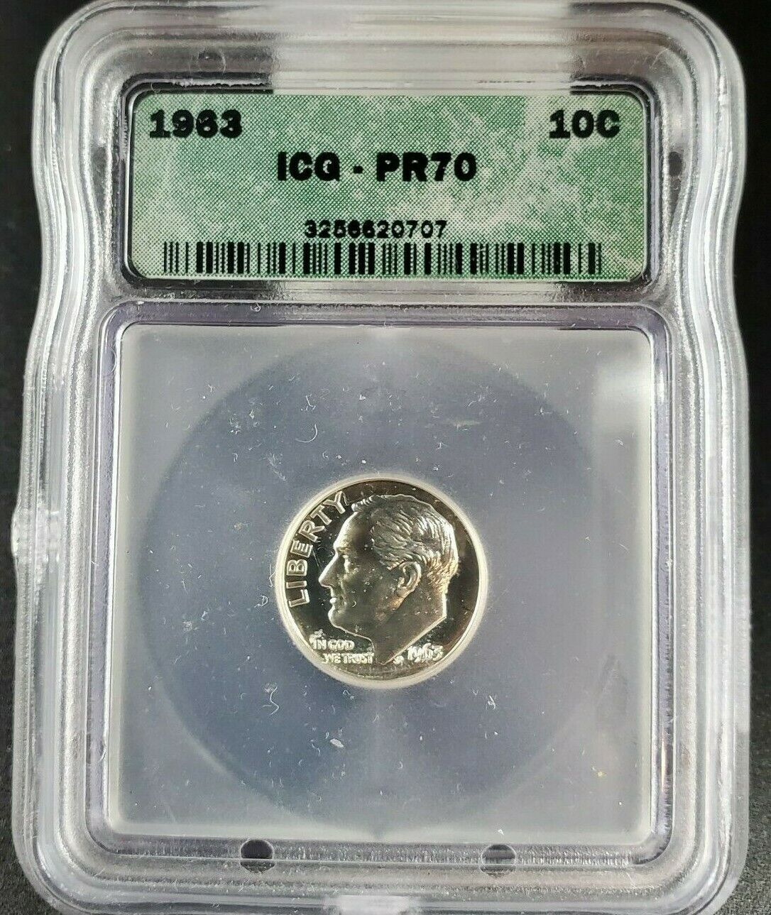 1963 P Roosevelt Silver Dime Coin PR70 Perfect Grade ICG Gem Proof Nice Coin
