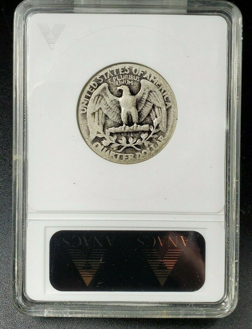 1942 P 25c Washington Silver Quarter Variety ANACS G6 FS-014.3 FS-802 DDR 005