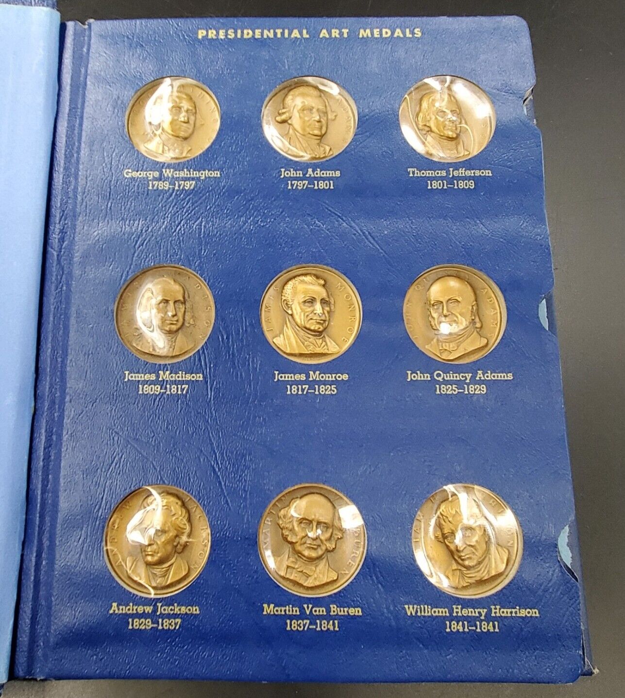 US Presidential Art Medals Album With 18 UNC Medals Volume 1 Washington - Grant
