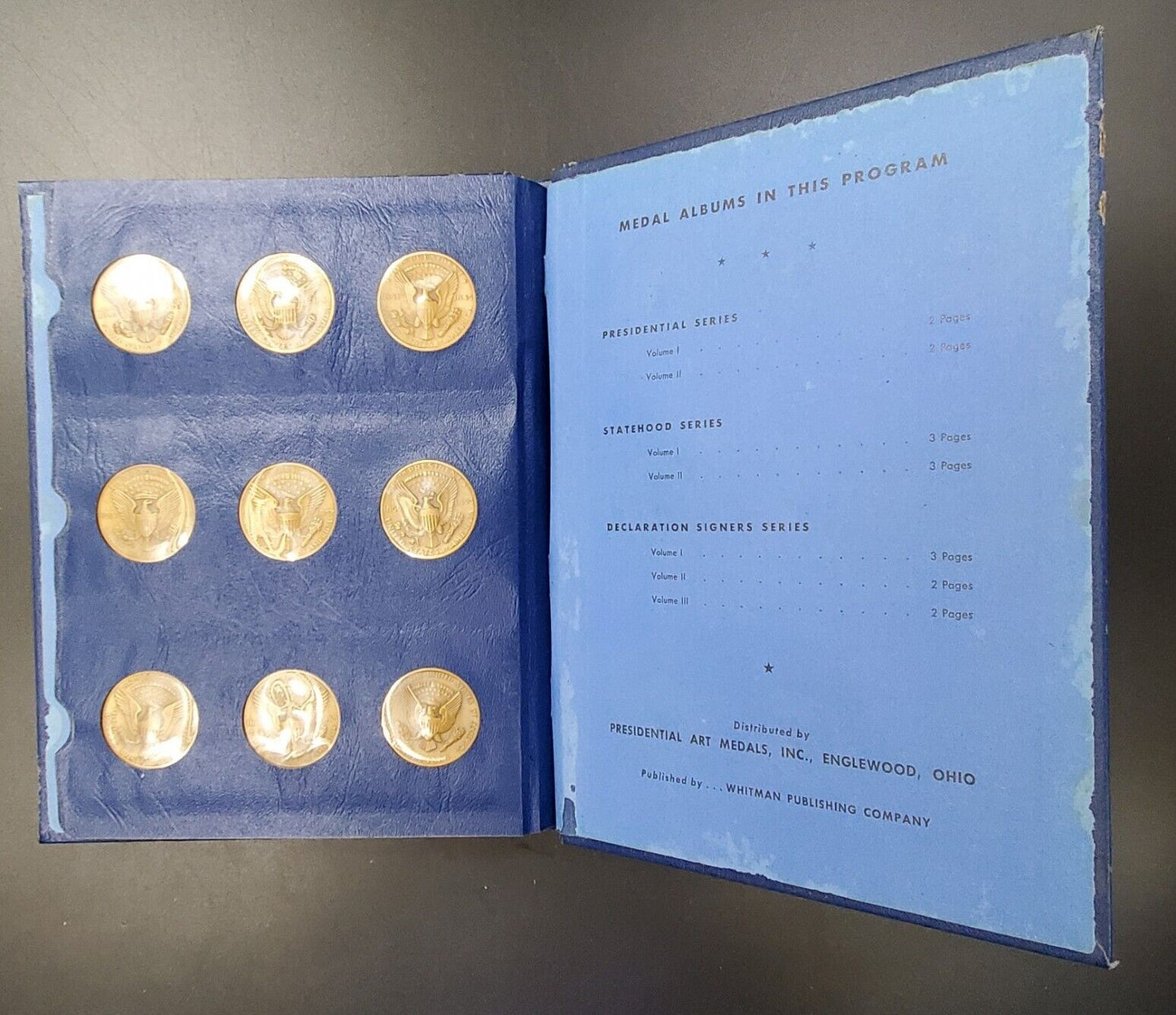 US Presidential Art Medals Album With 18 UNC Medals Volume 1 Washington - Grant