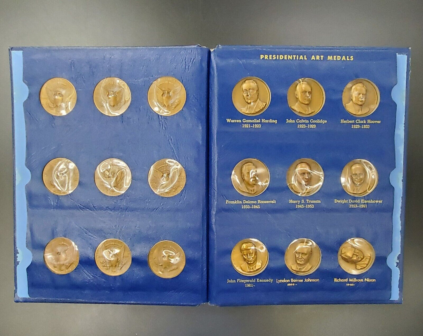 US Presidential Art Medals Album With 18 UNC Medals Volume 2 ONLY Hayes - Nixon