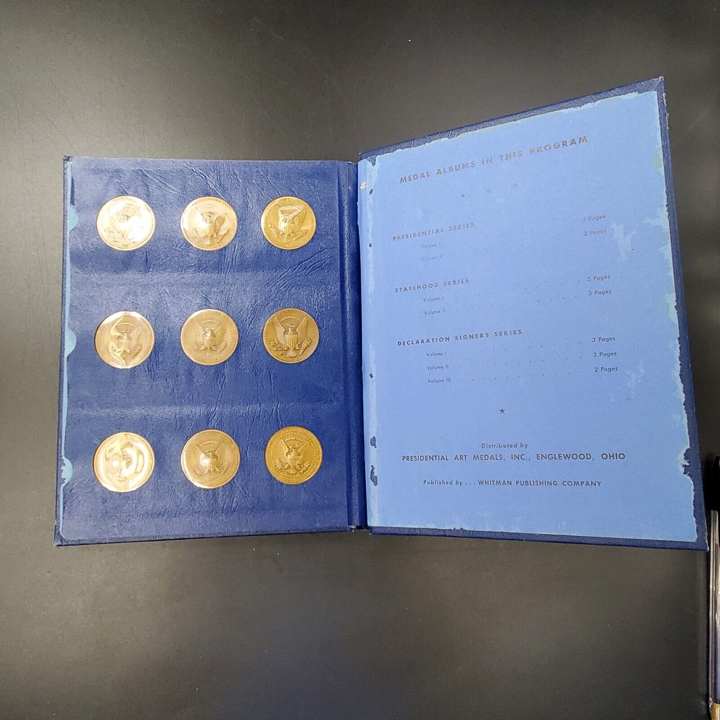 US Presidential Art Medals Album With 18 UNC Medals Volume 2 ONLY Hayes - Nixon