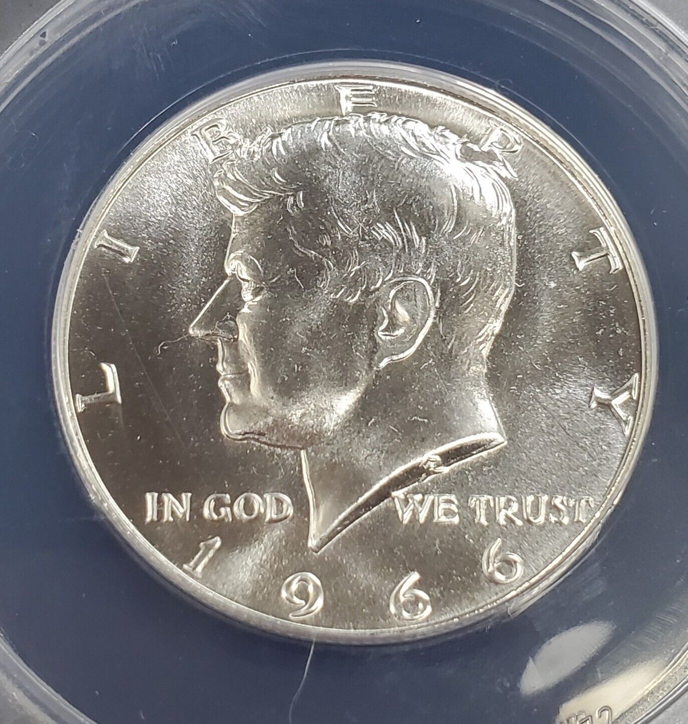 1966 P SMS Kennedy Silver Half Dollar Coin ANACS SP67 Variety DDO-013 FS-103