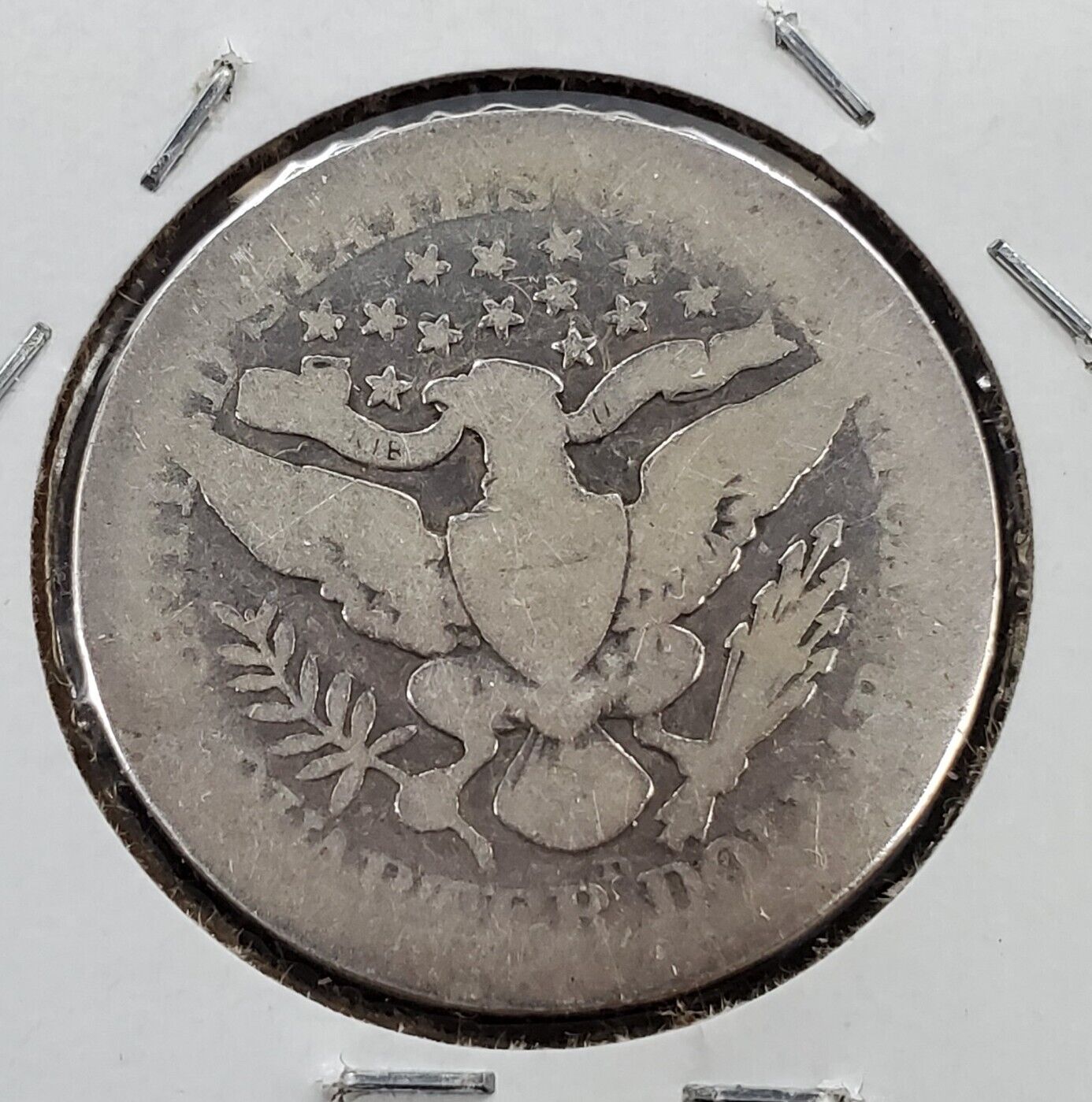 1913 D Barber Silver Quarter Coin Circulated AG About Good Circ