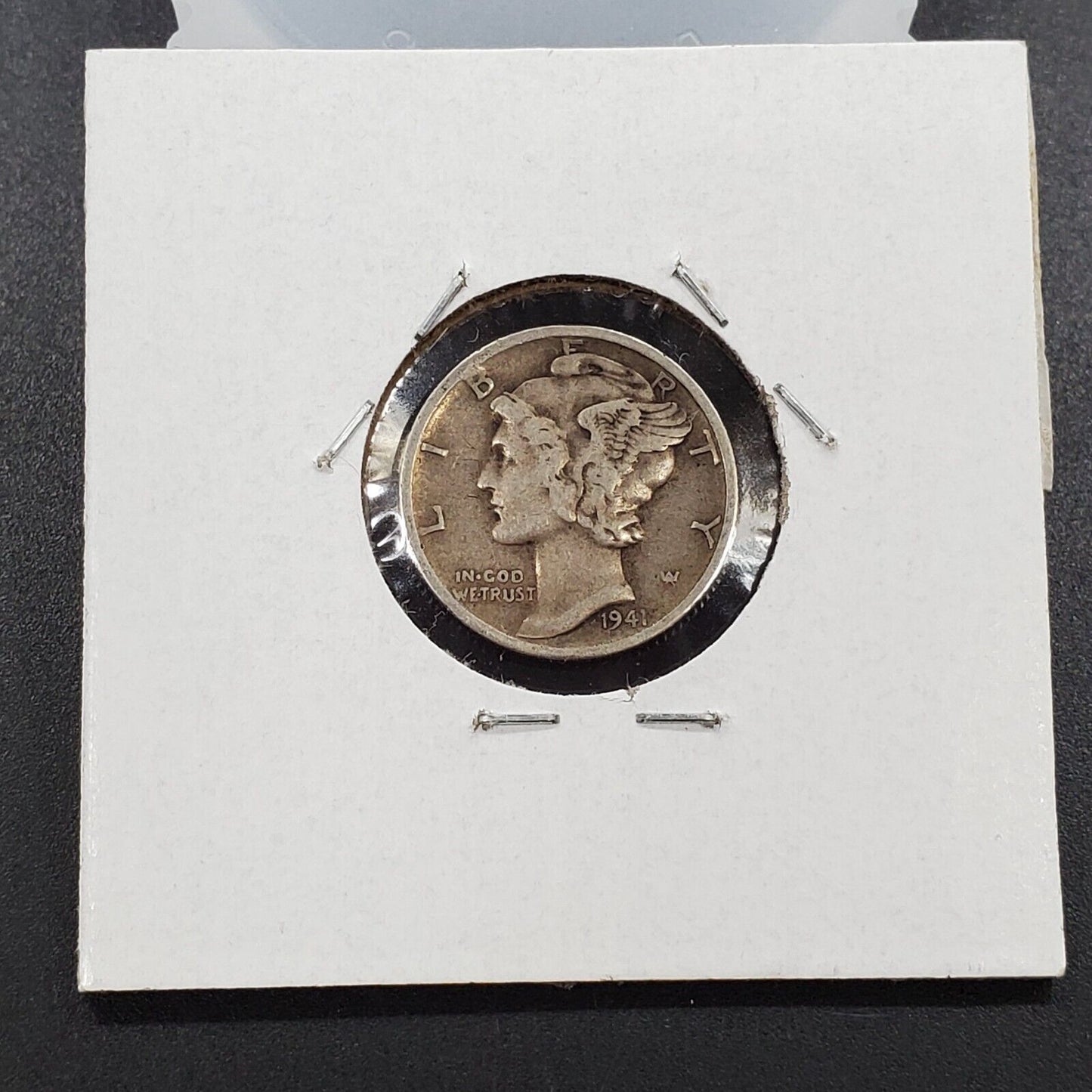 1941 S Mercury Dime Silver Coin Large S Trumpet Tail Variety Circ Very Fine VF