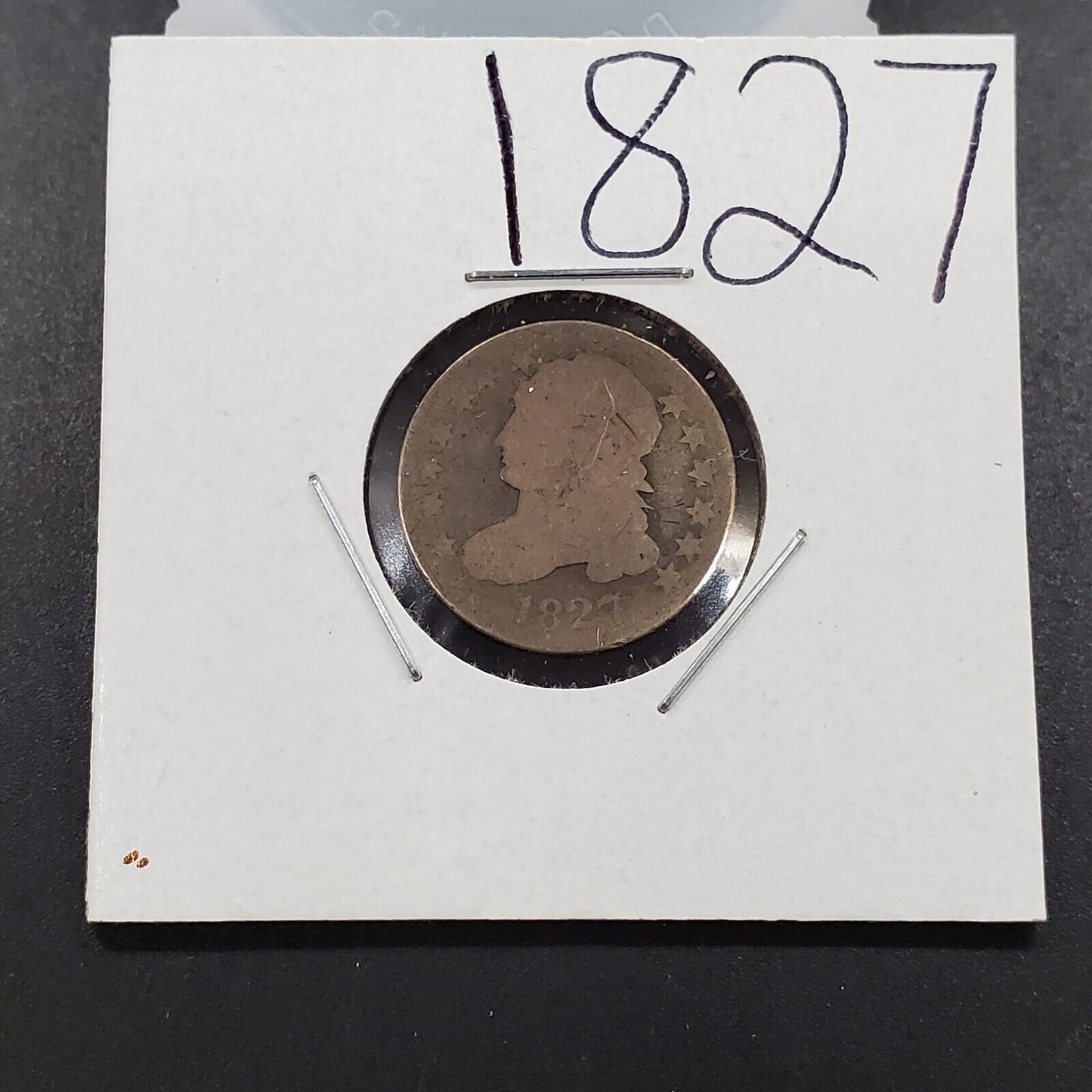 1827 10c Capped Bust Silver Dime Coin Circulated AG ABout Good