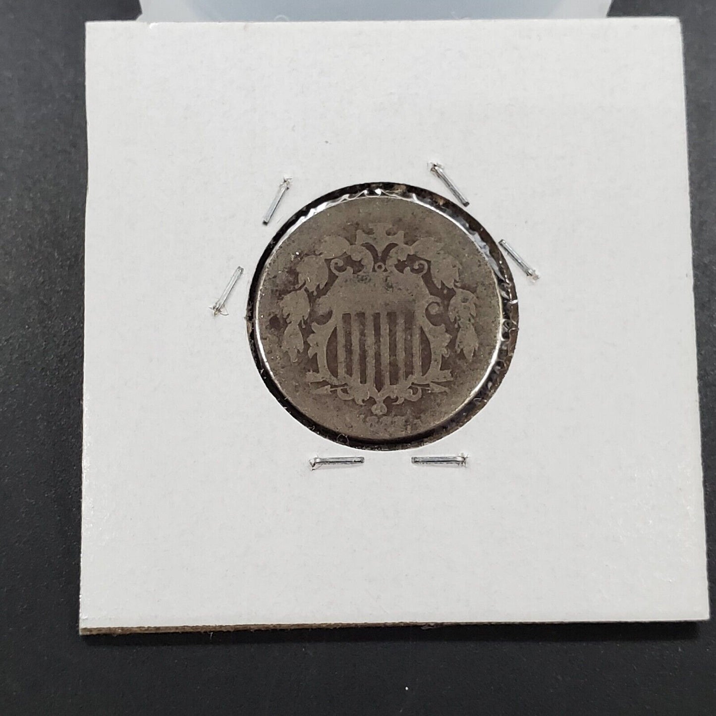 1882 5c Shield Nickel Very Circulated Last Year of Issue