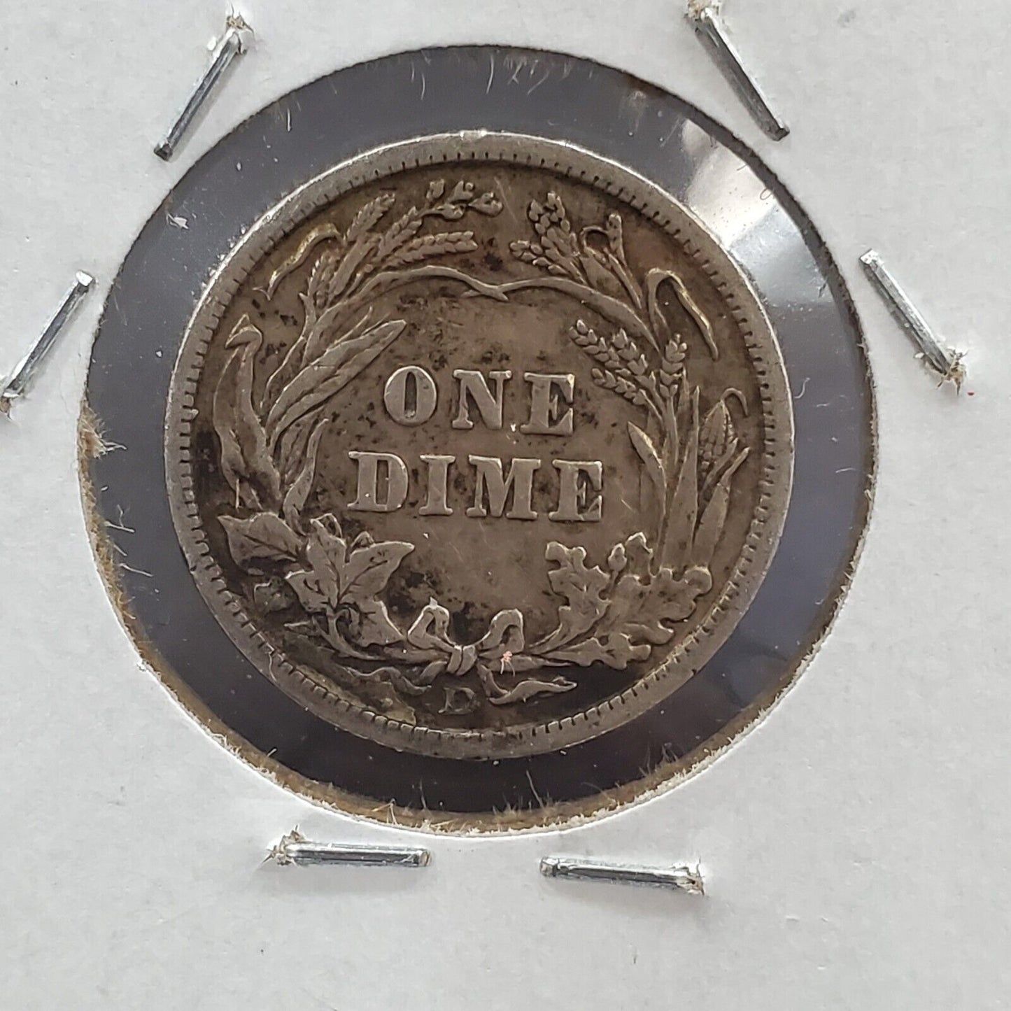 1914 D Barber DIME Silver Coin VF Very Fine Circ