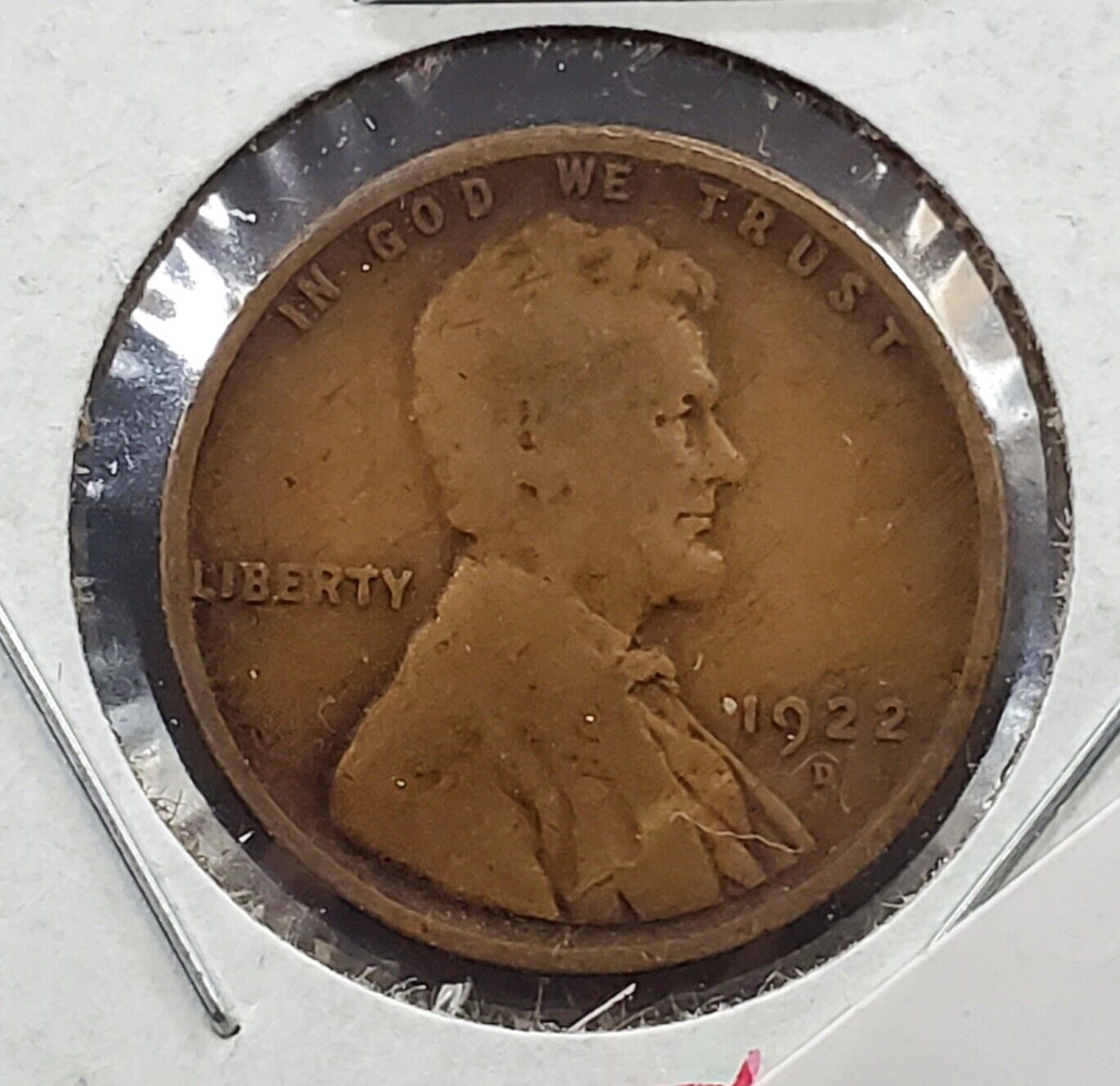 1922 D 1c Lincoln Wheat Cent Penny Coin Good Circulated Semi Key Date