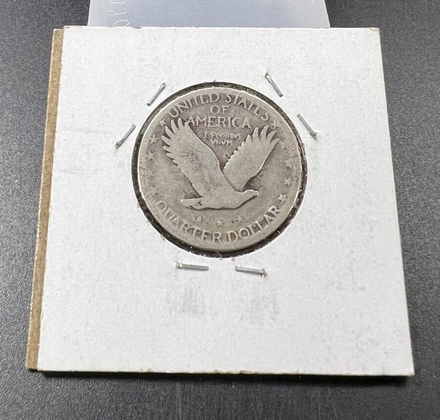 1928 D Standing Liberty Silver Quarter Coin Choice Good / VG Very G