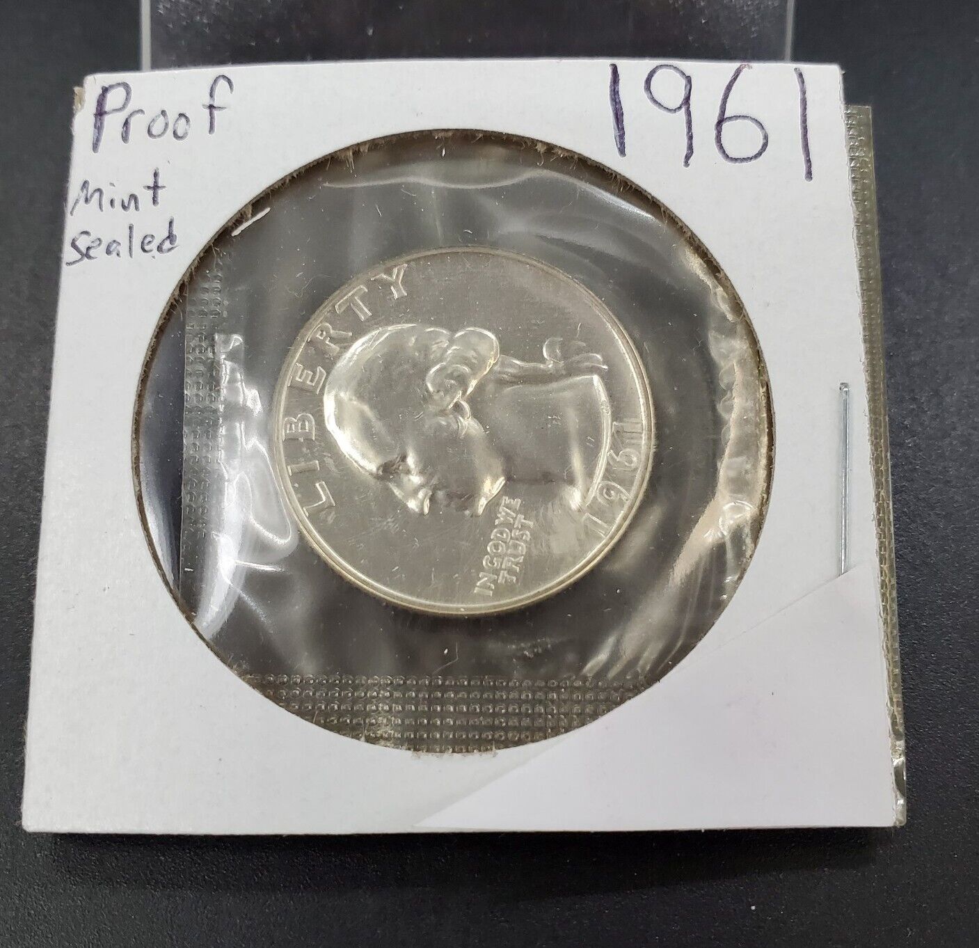 1961 25C Washington Quarter Silver GEM Proof Coin Mint Sealed Mint Cello