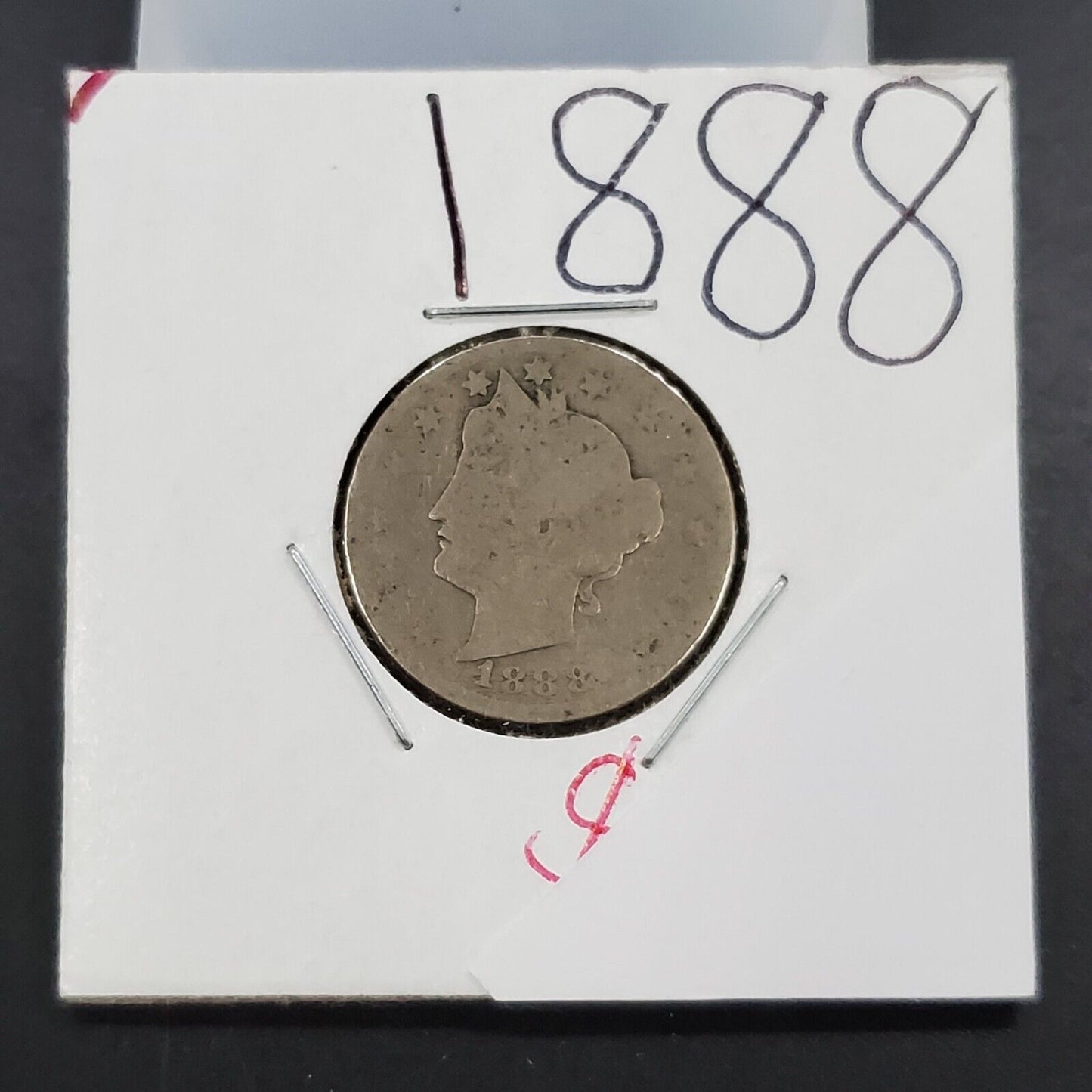 1888 P Liberty Head V Nickel Choice About Good AG Circulated