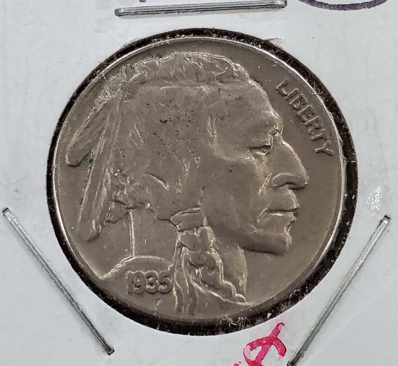 1935 5c Buffalo Indian Head Nickel Coin Choice Circulated EF XF Extra Fine / AU