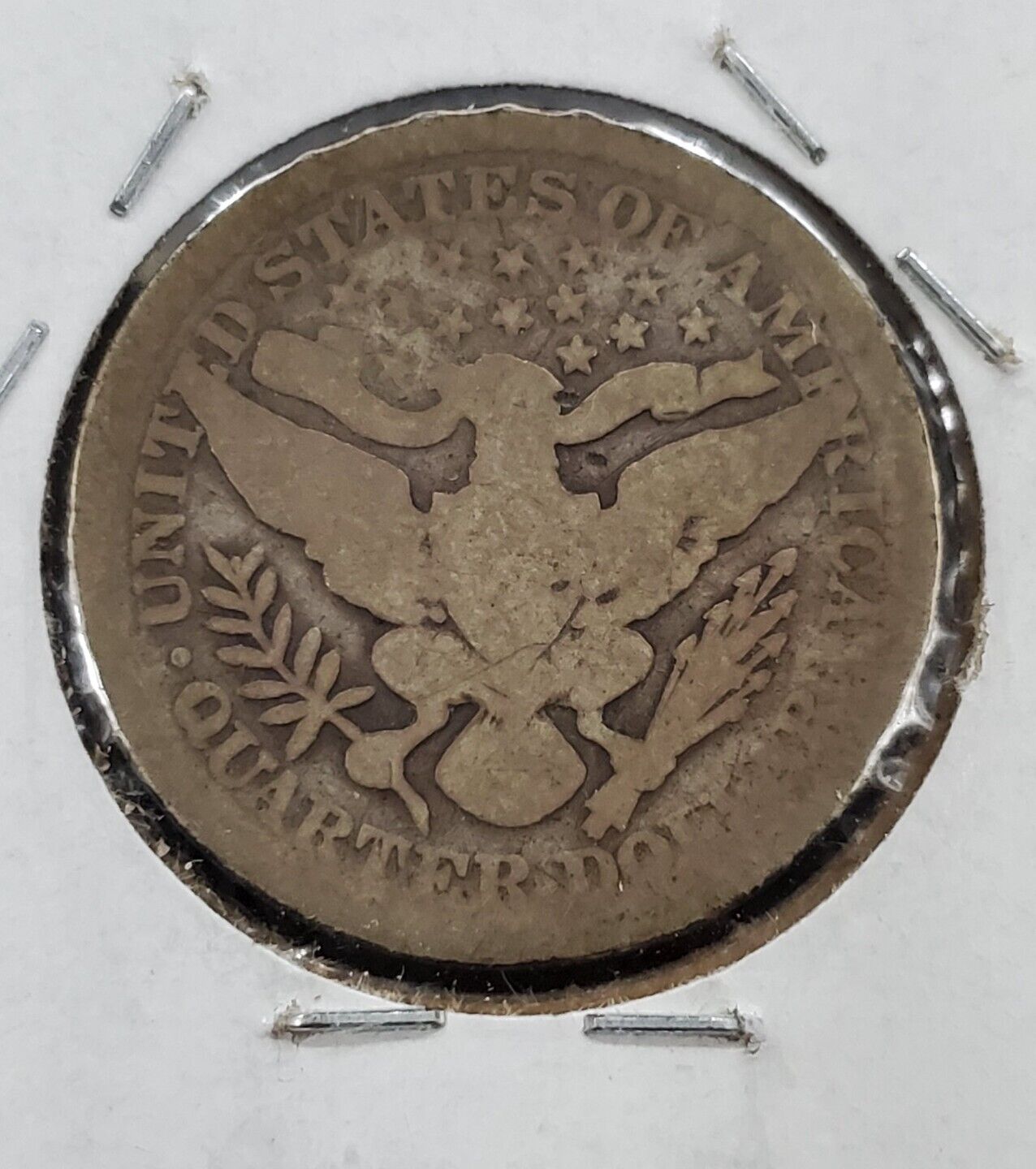 1896 P Barber Silver Eagle Quarter Coin Circulated AG About Good