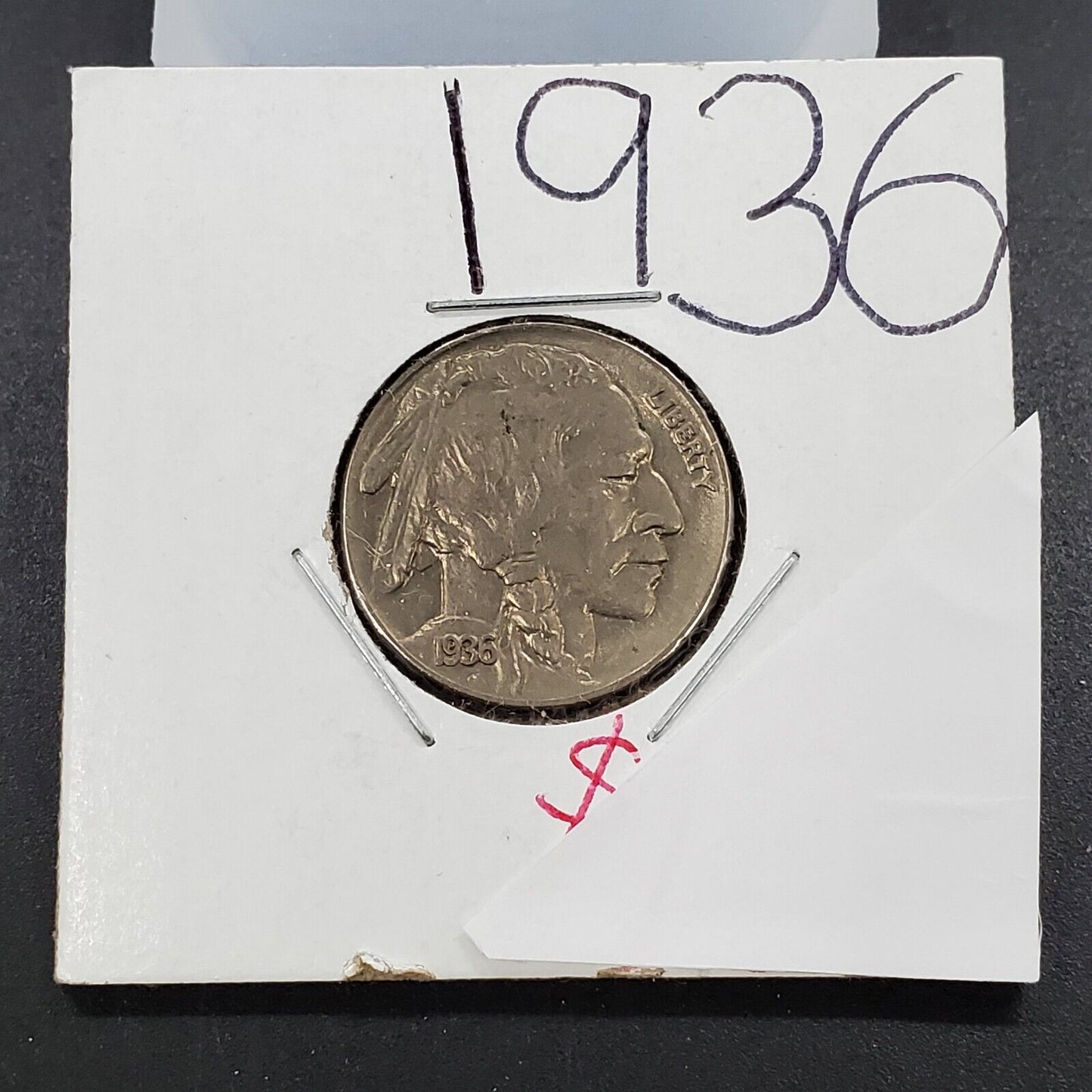 1936 5c Buffalo Indian Head Nickel Coin AU About UNC Circ