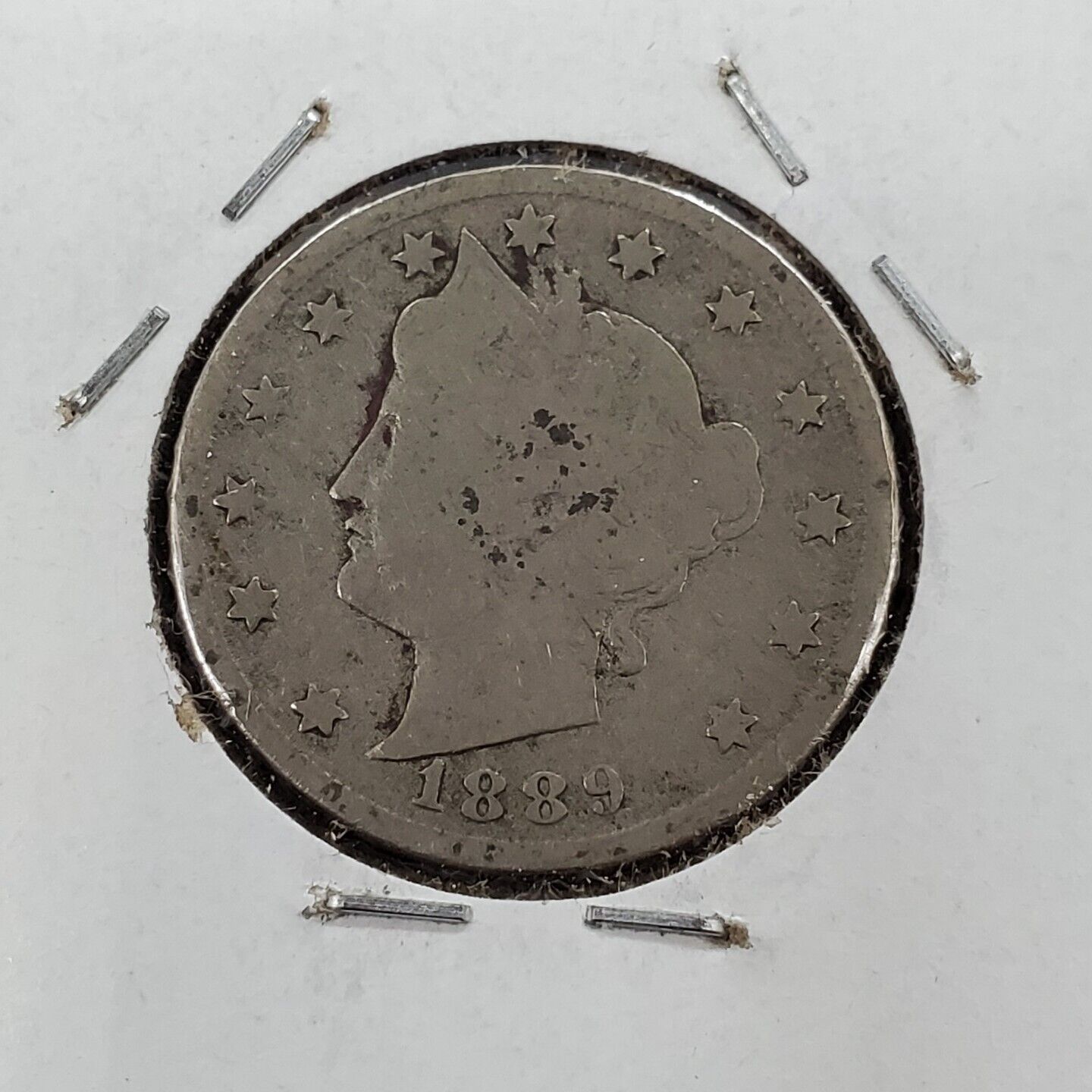1889 P Liberty Head V Nickel Choice About Good Circulated