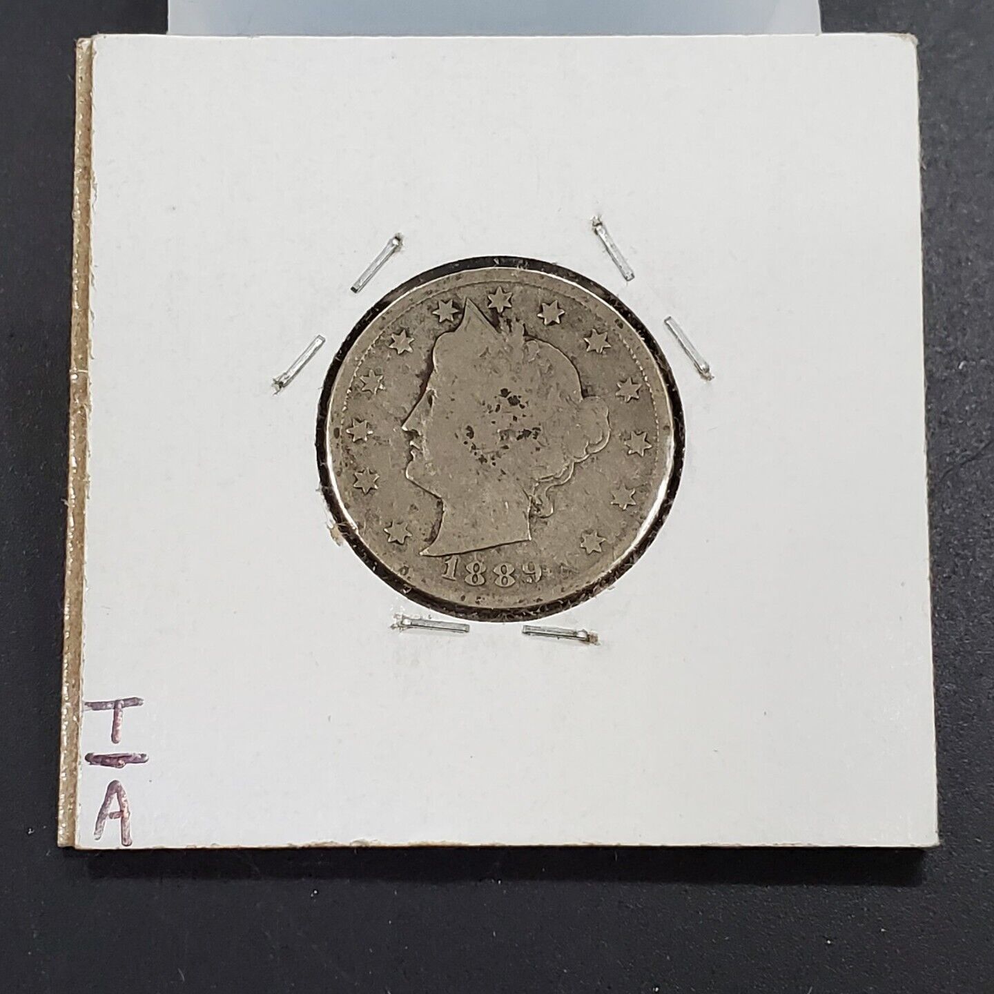 1889 P Liberty Head V Nickel Choice About Good Circulated
